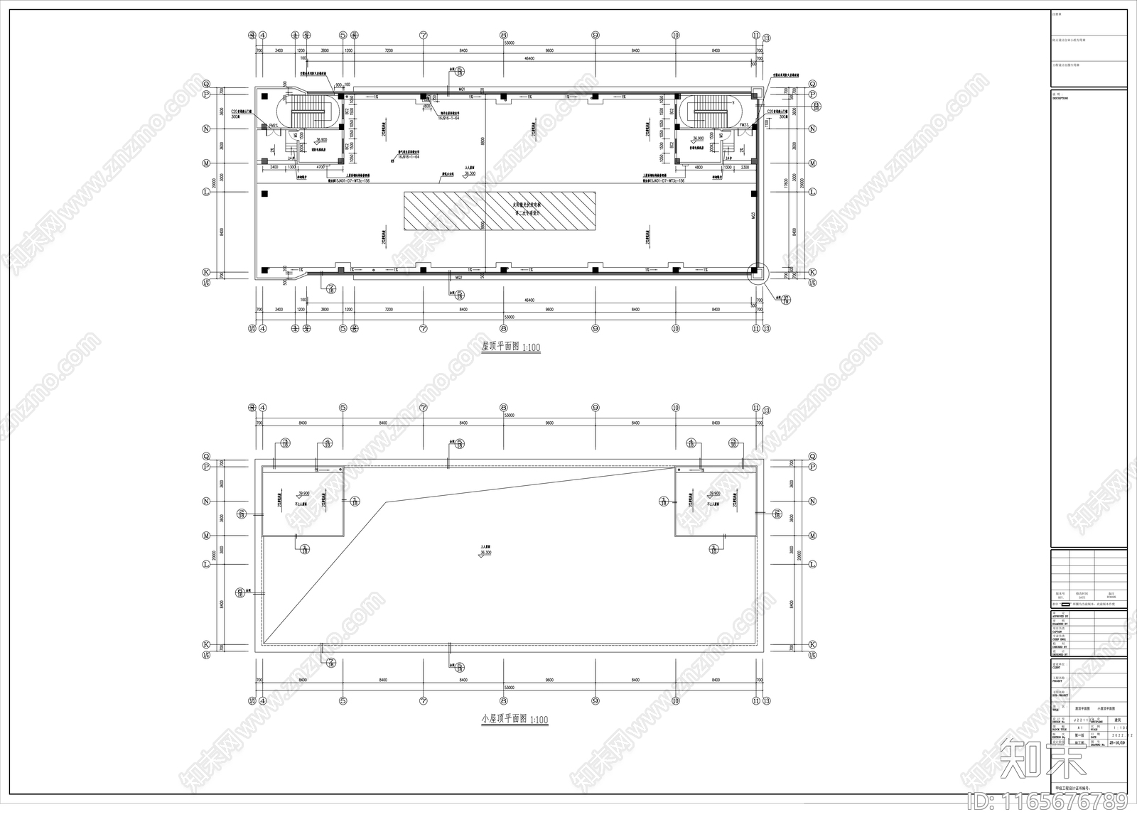 现代产业园建筑cad施工图下载【ID:1165676789】