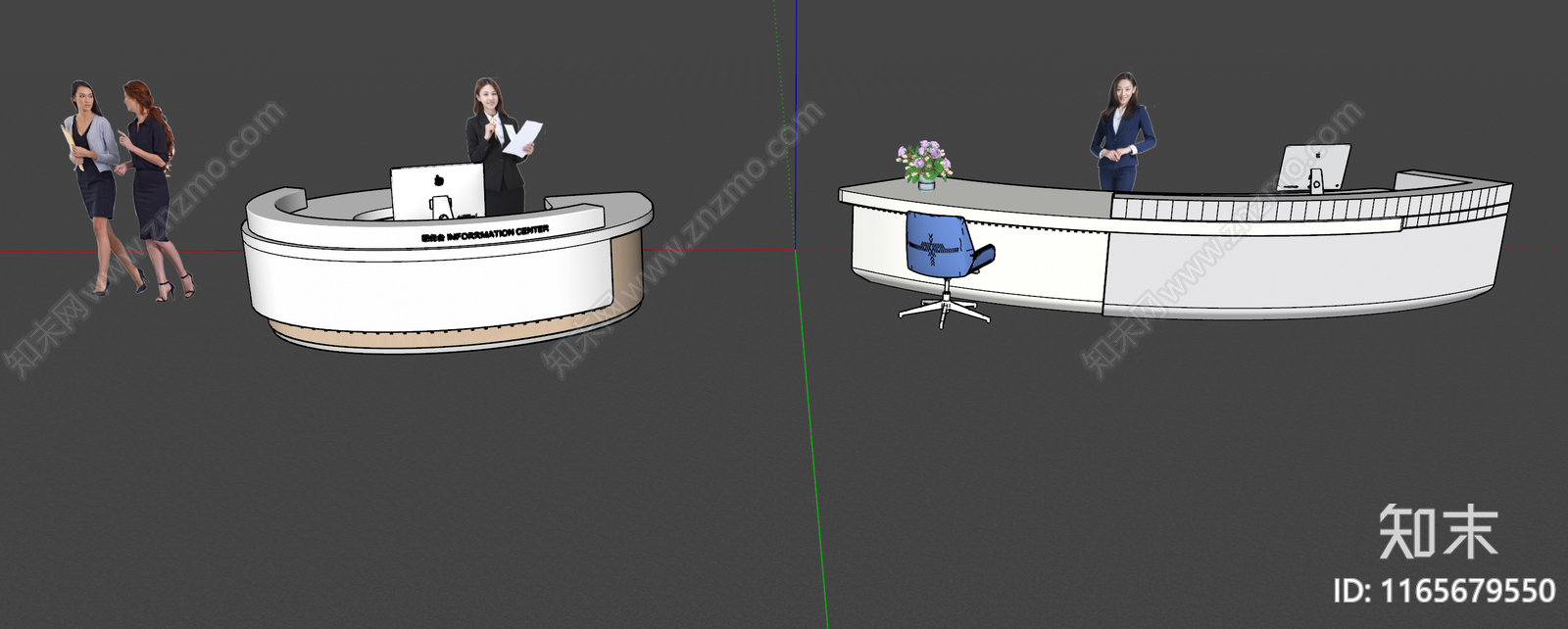 现代极简接待室SU模型下载【ID:1165679550】