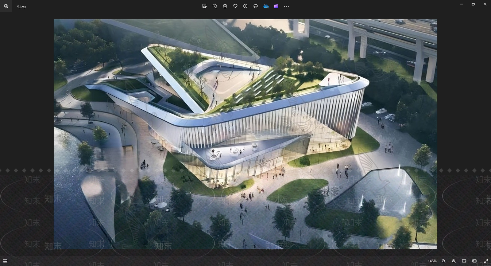 现代展览馆建筑SU模型下载【ID:1165679447】