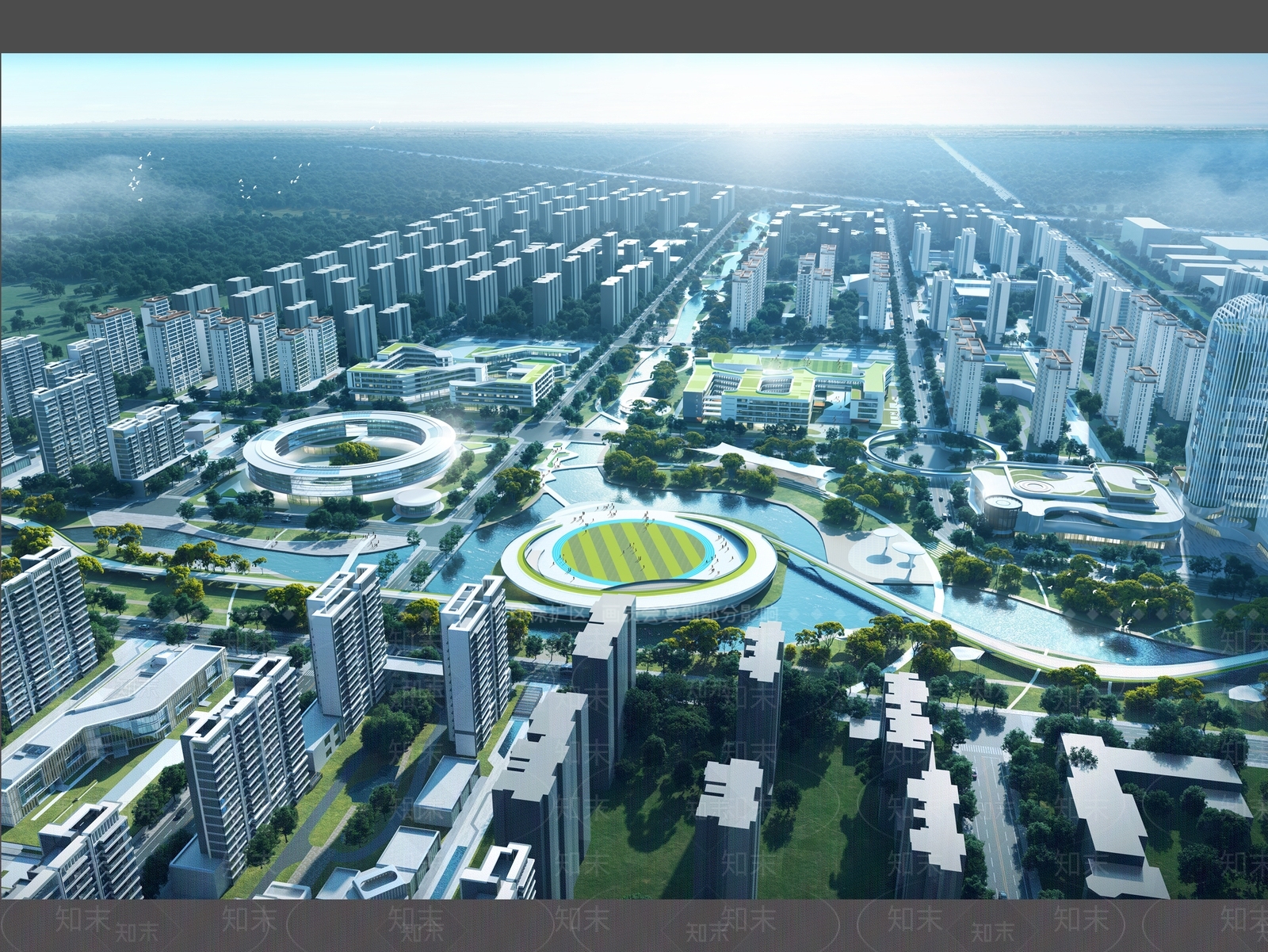 现代简约鸟瞰规划SU模型下载【ID:1165681638】
