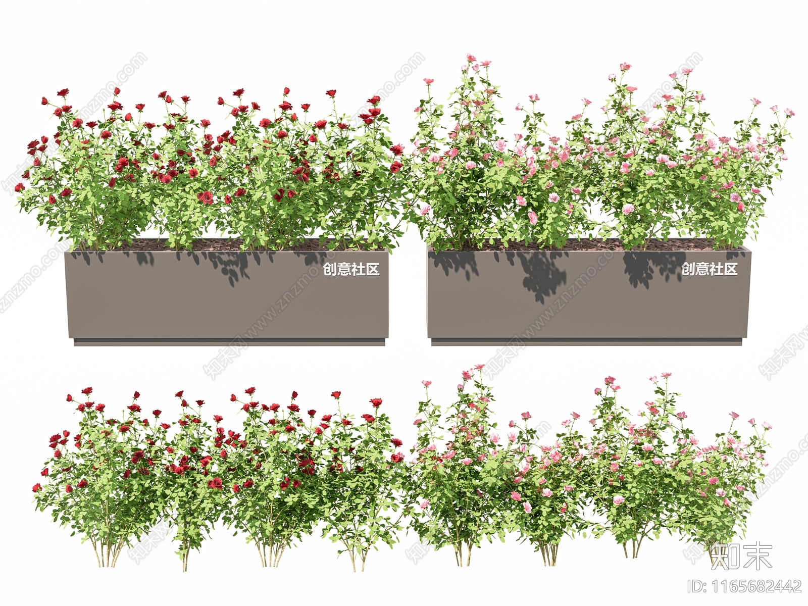 现代花池3D模型下载【ID:1165682442】