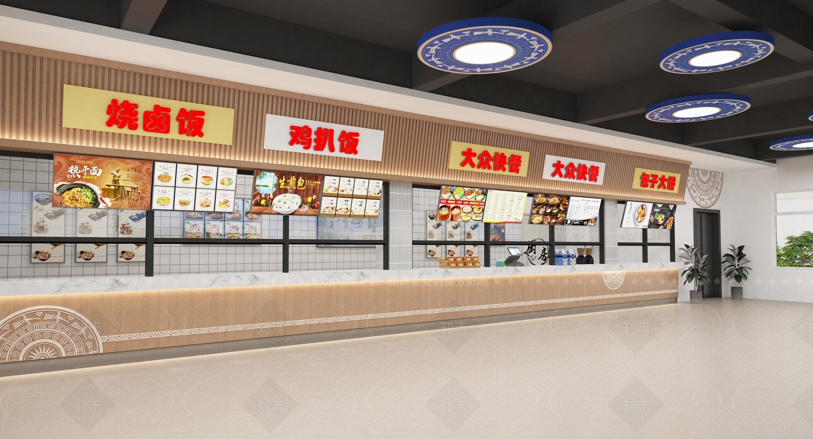 现代食堂3D模型下载【ID:1165685665】