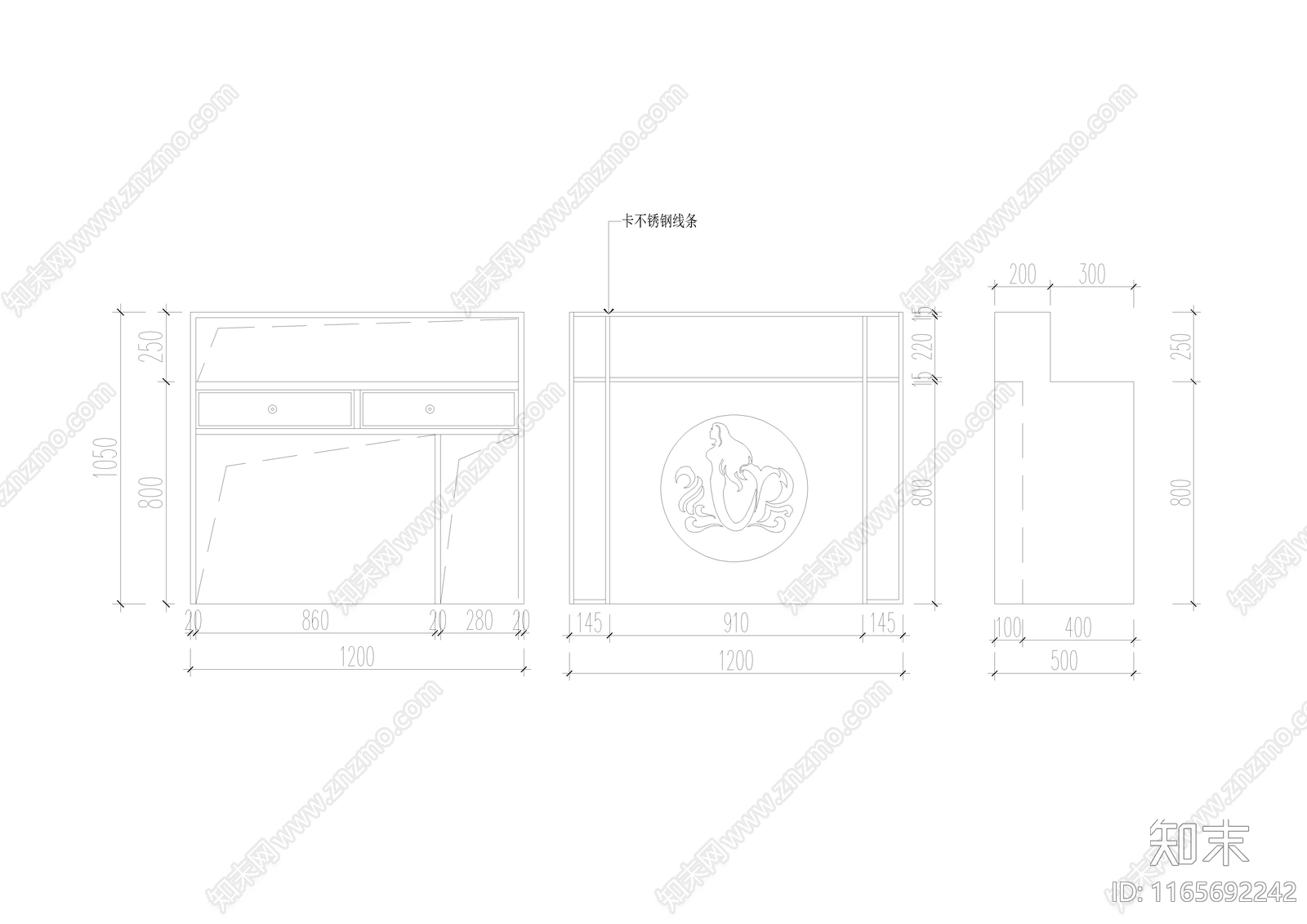 现代家具节点详图cad施工图下载【ID:1165692242】