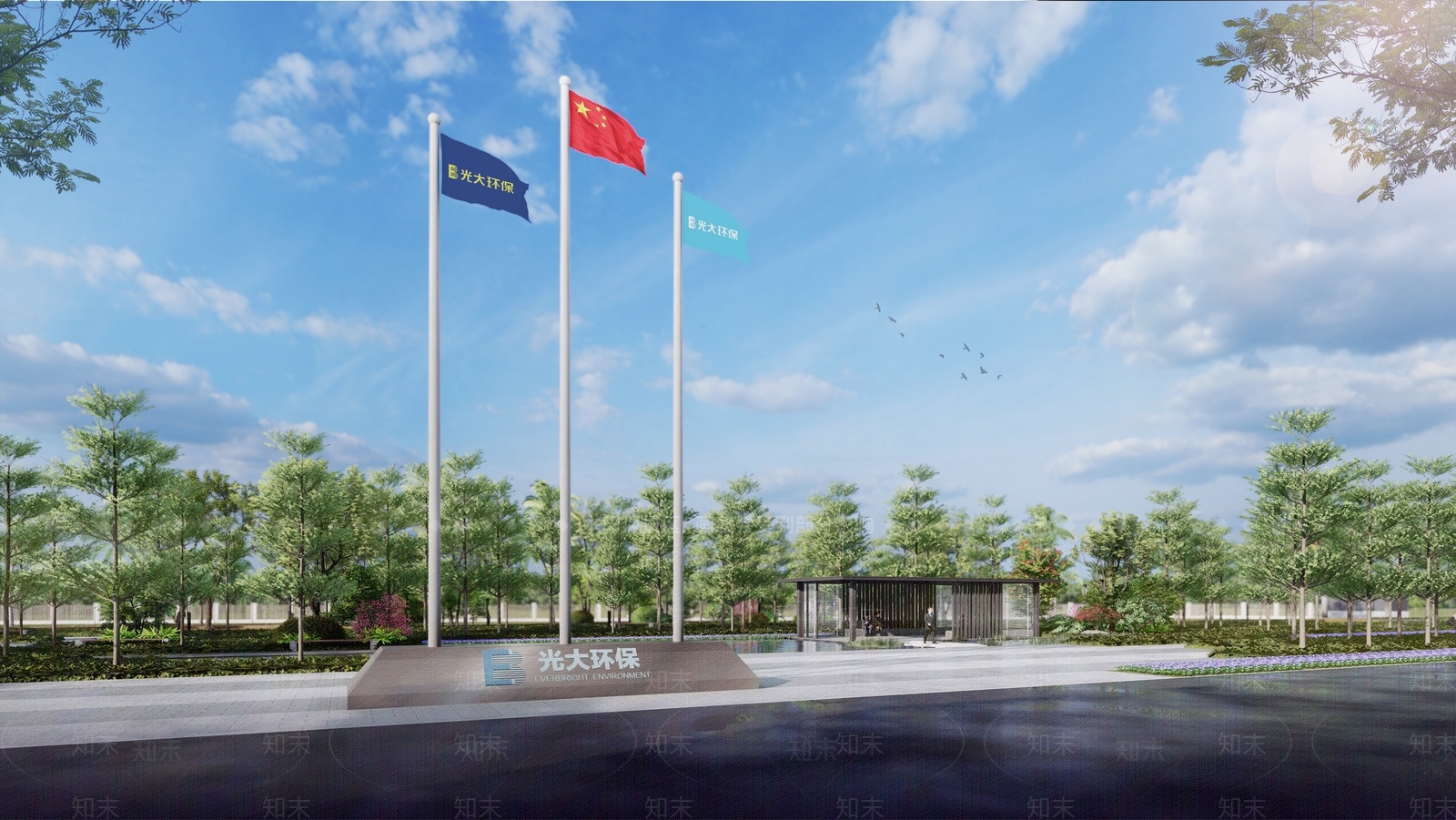 现代新中式办公景观SU模型下载【ID:1165693317】