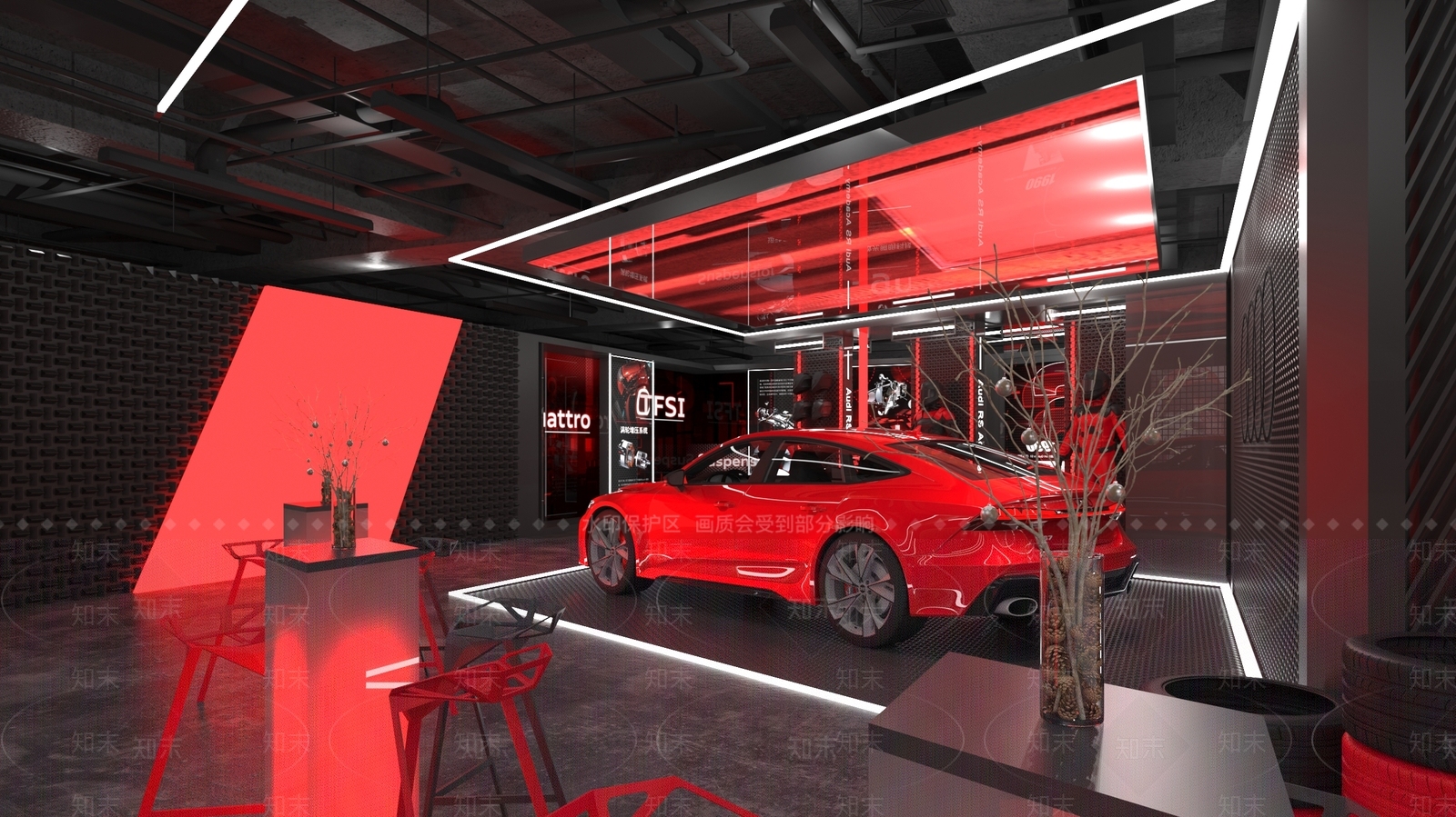 现代车类展厅3D模型下载【ID:1165698935】