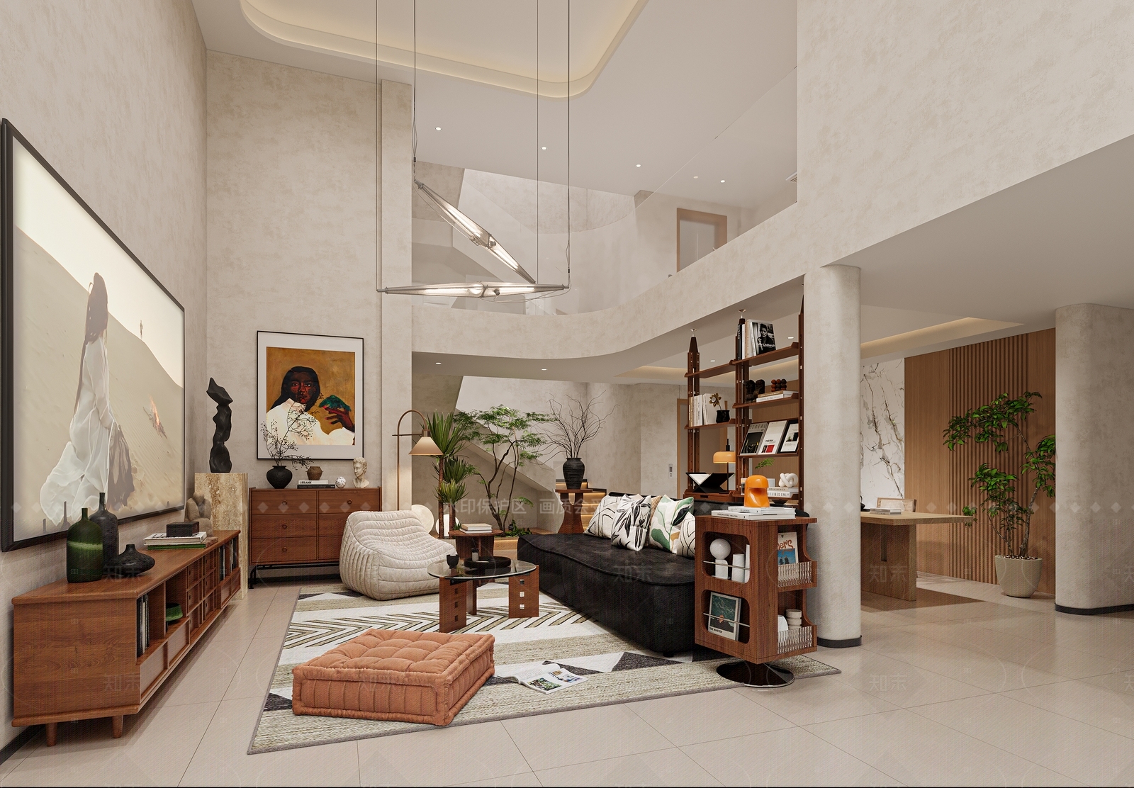 原木衣帽间3D模型下载【ID:1214650435】
