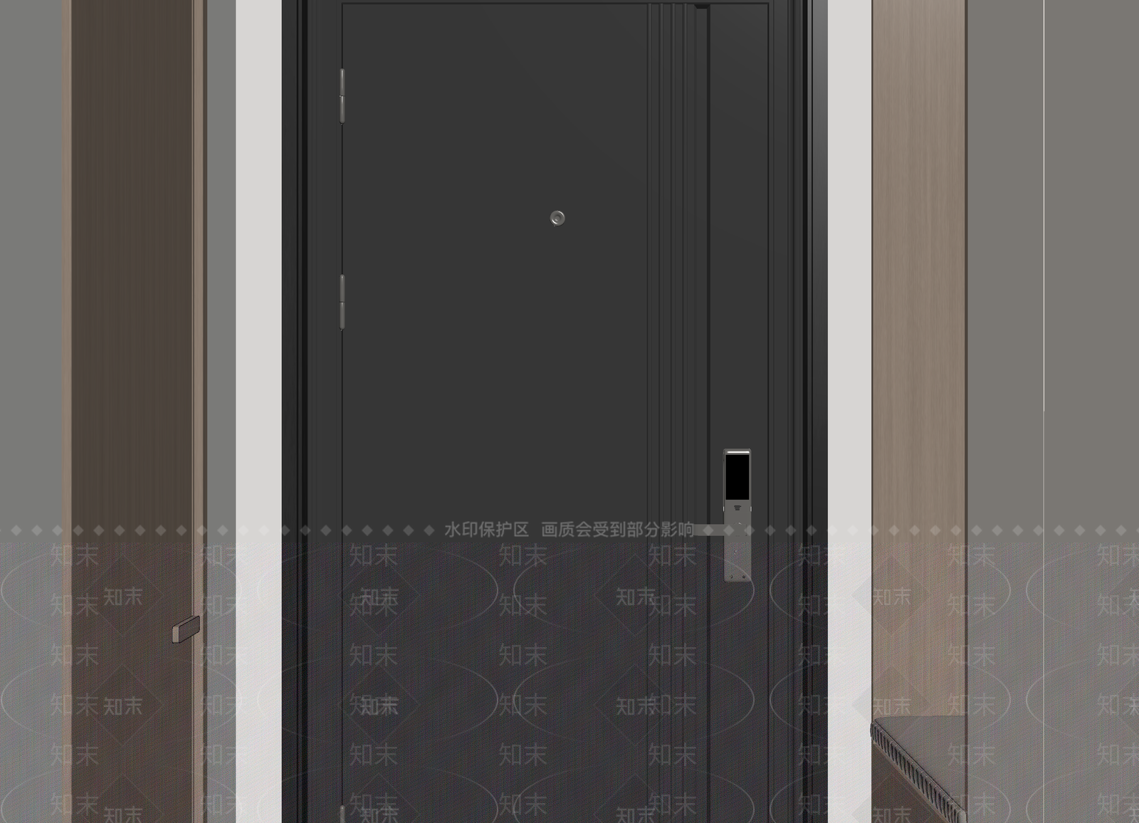 现代单开门3D模型下载【ID:1214674575】