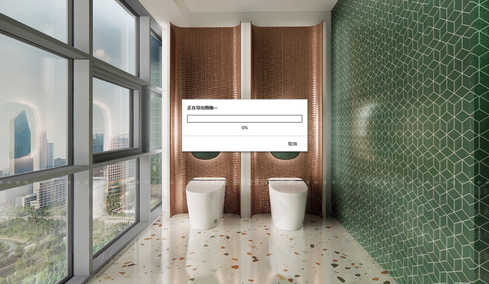 现代意式公共卫生间SU模型下载【ID:1165701476】