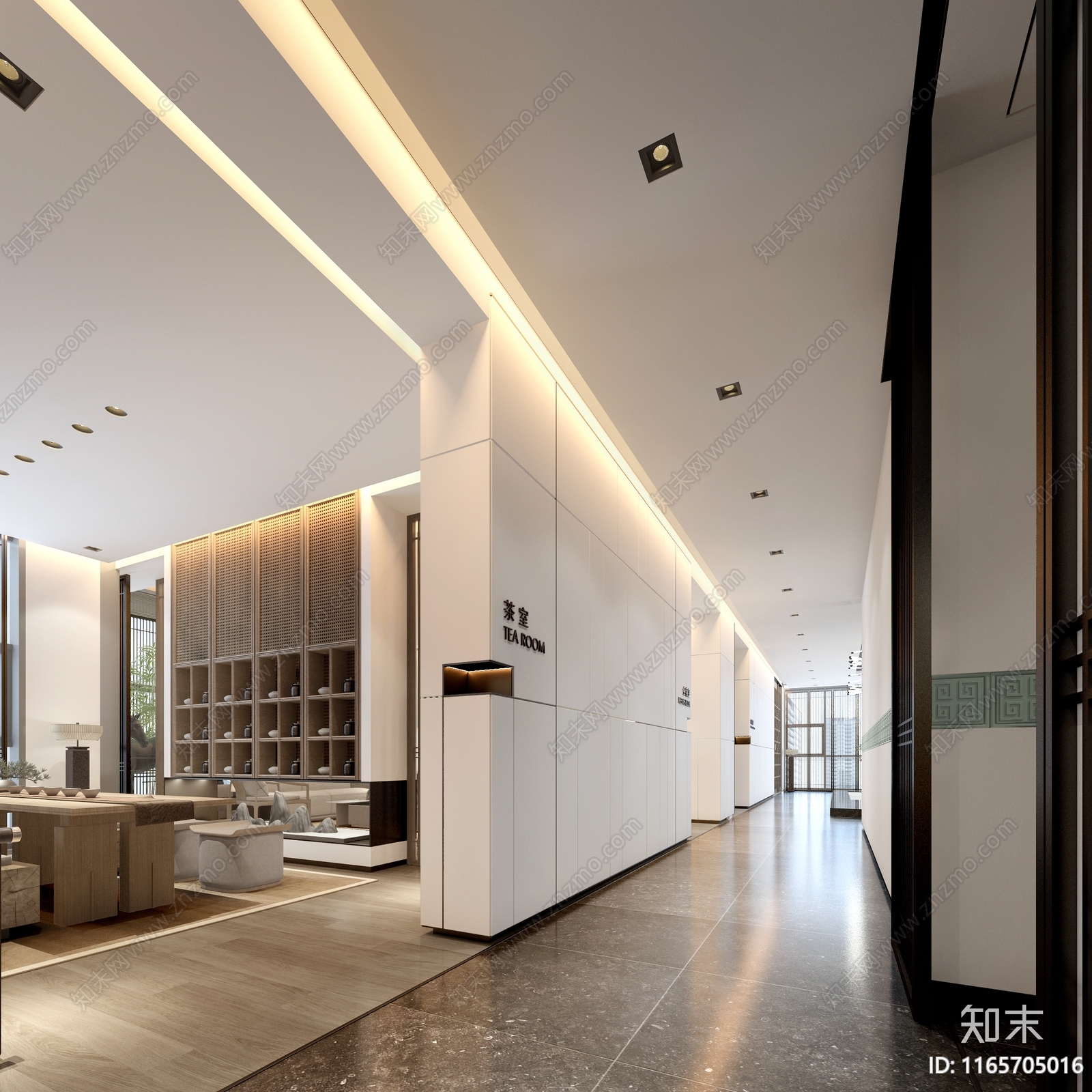 新中式整体办公空间施工图下载【ID:1165705016】