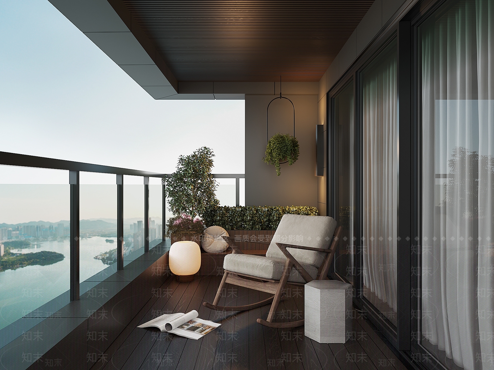 现代家居阳台SU模型下载【ID:1165705206】