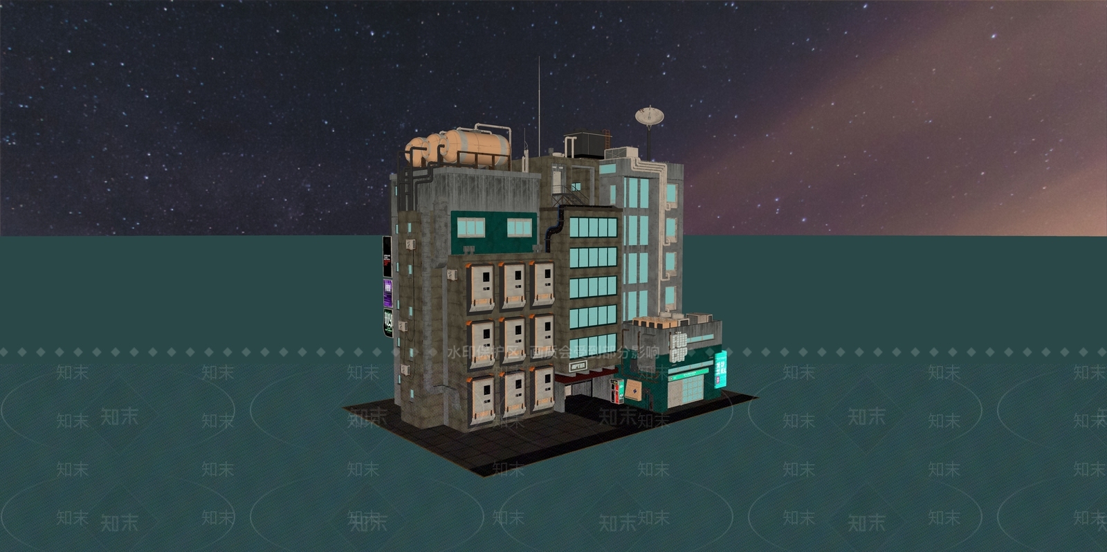 现代工业风格建筑SU模型下载【ID:1165708400】