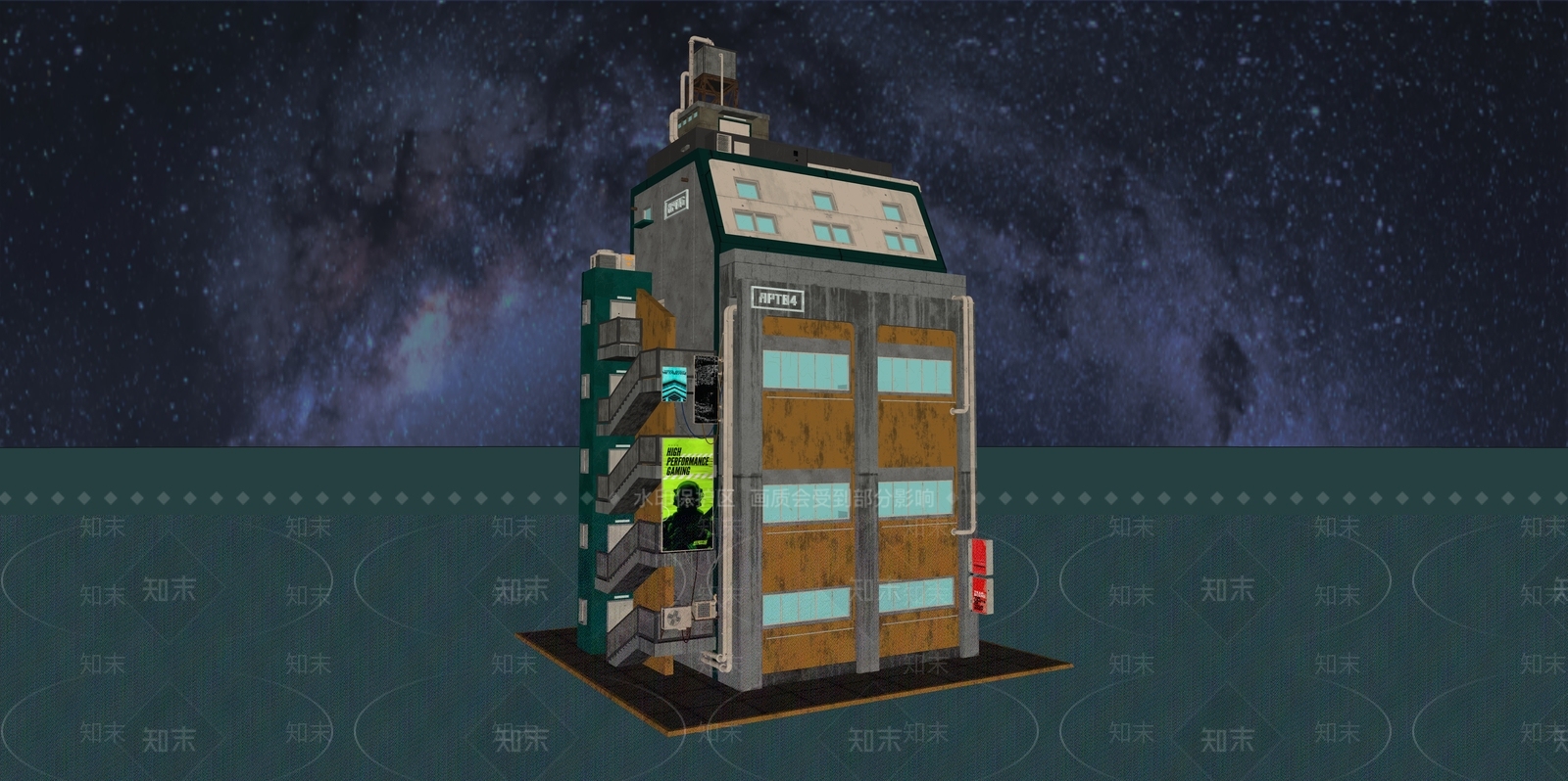 现代工业风格建筑SU模型下载【ID:1165711984】