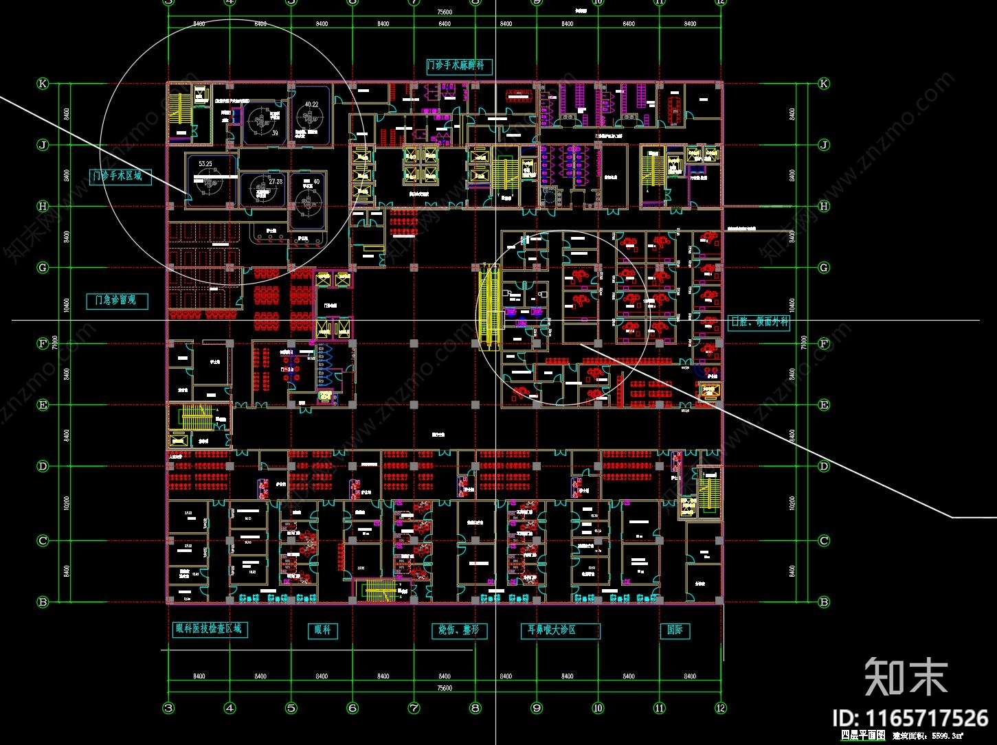现代医院建筑cad施工图下载【ID:1165717526】