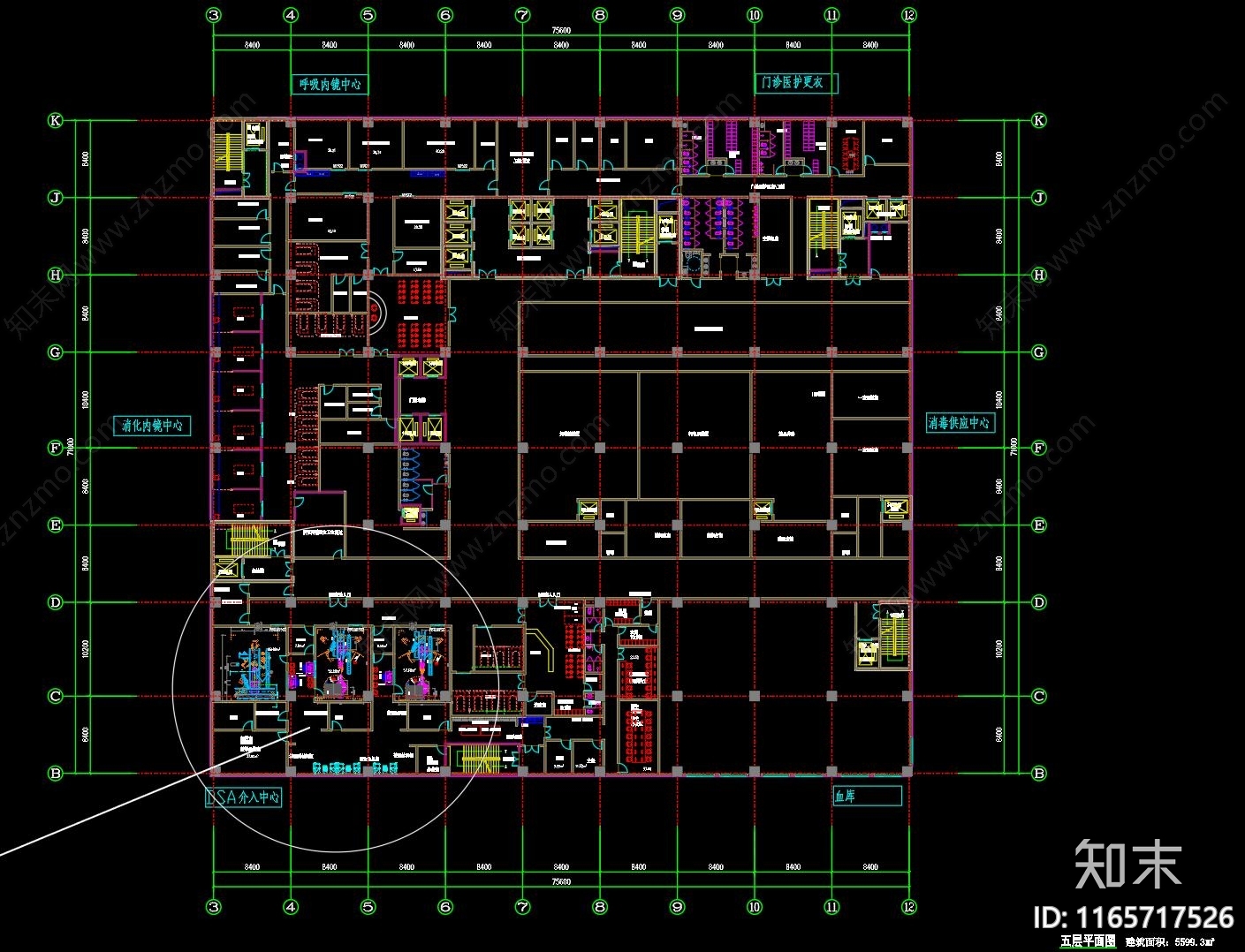 现代医院建筑cad施工图下载【ID:1165717526】