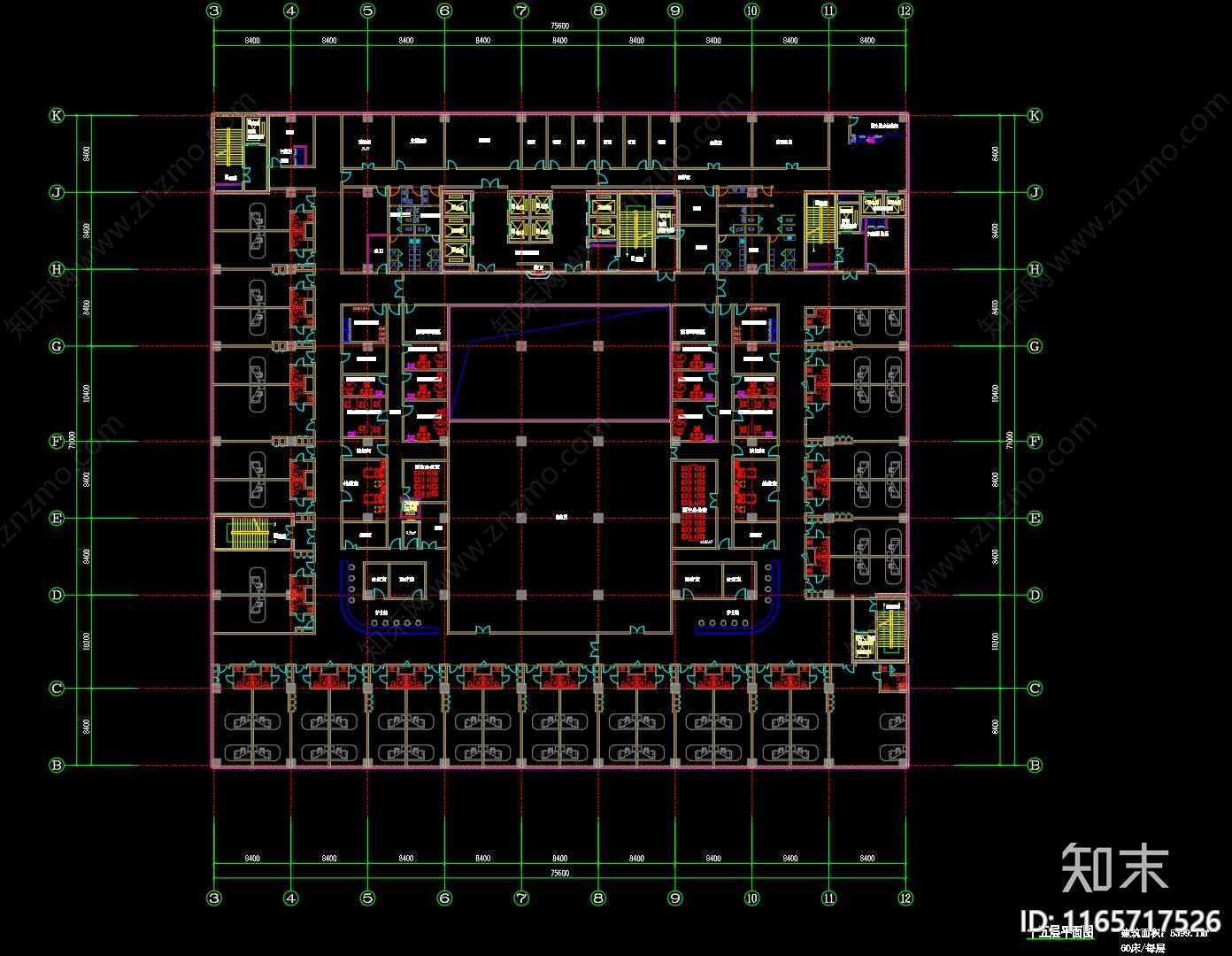 现代医院建筑cad施工图下载【ID:1165717526】