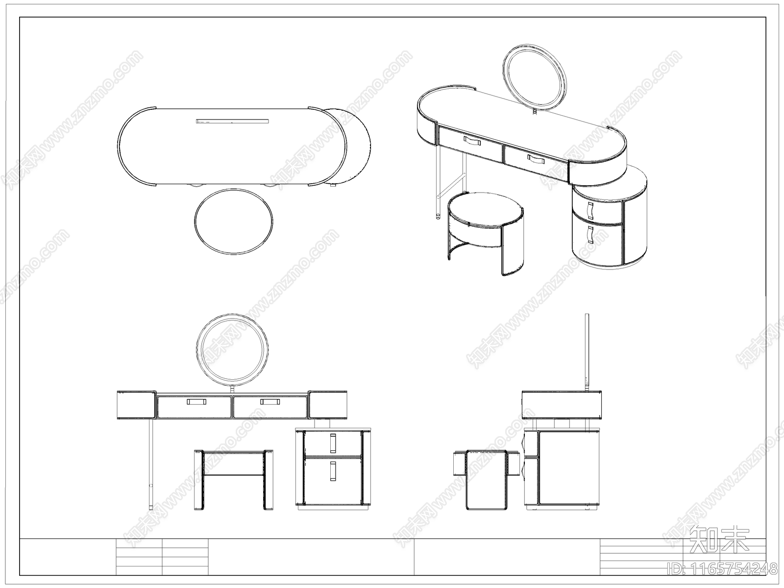 现代桌椅施工图下载【ID:1165754248】