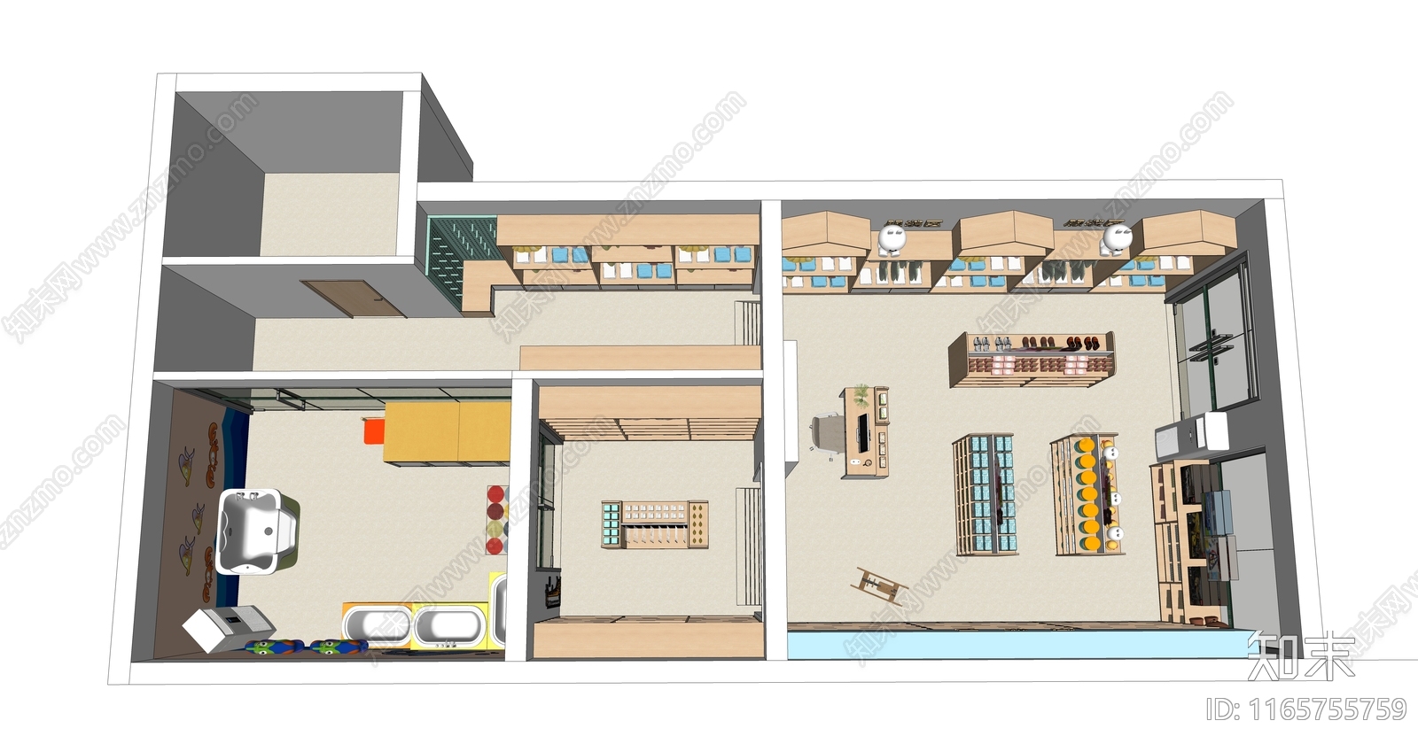 现代母婴店SU模型下载【ID:1165755759】