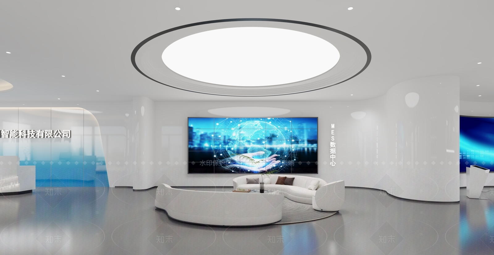 现代办公大厅3D模型下载【ID:1165758664】