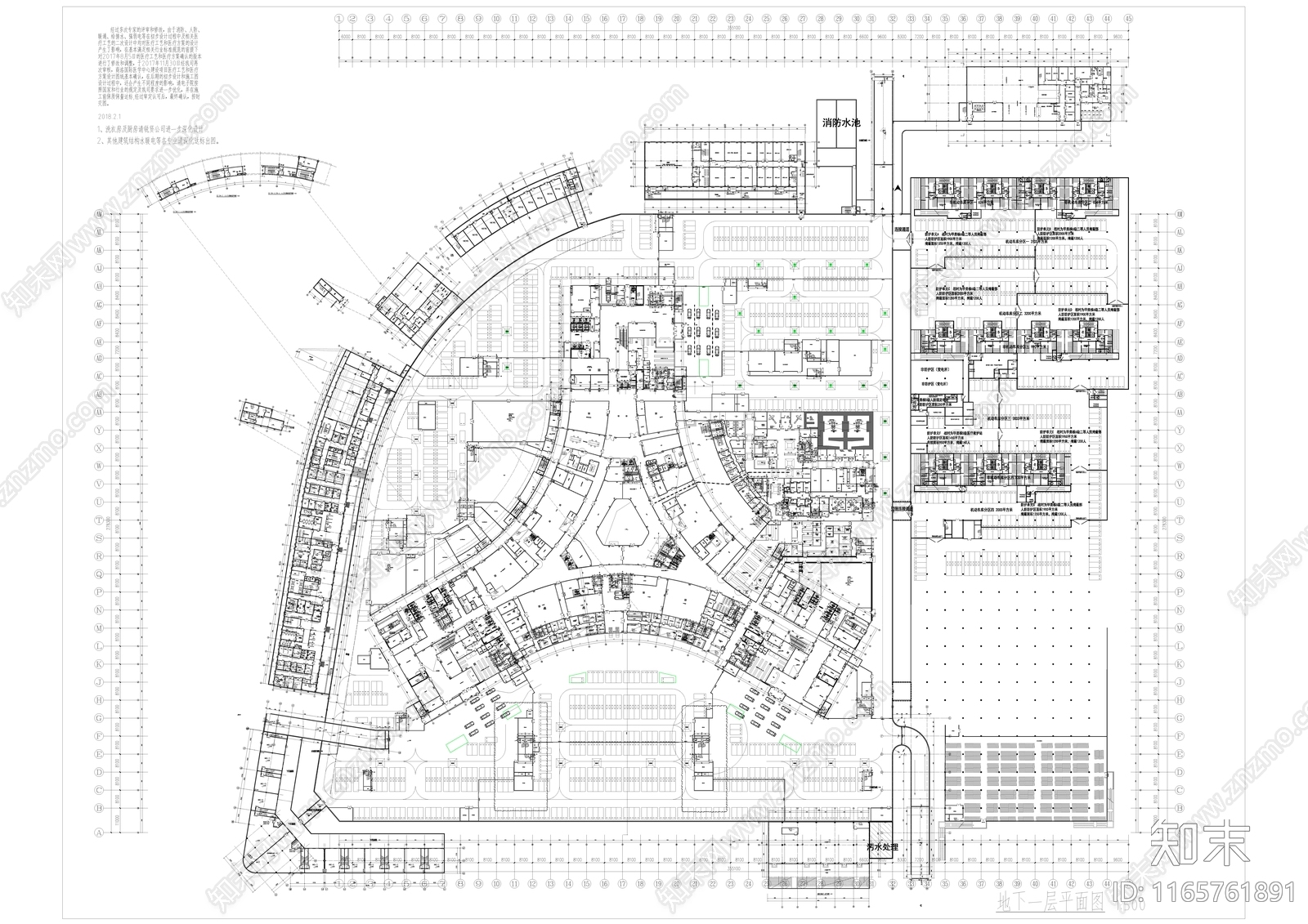 现代医院建筑cad施工图下载【ID:1165761891】