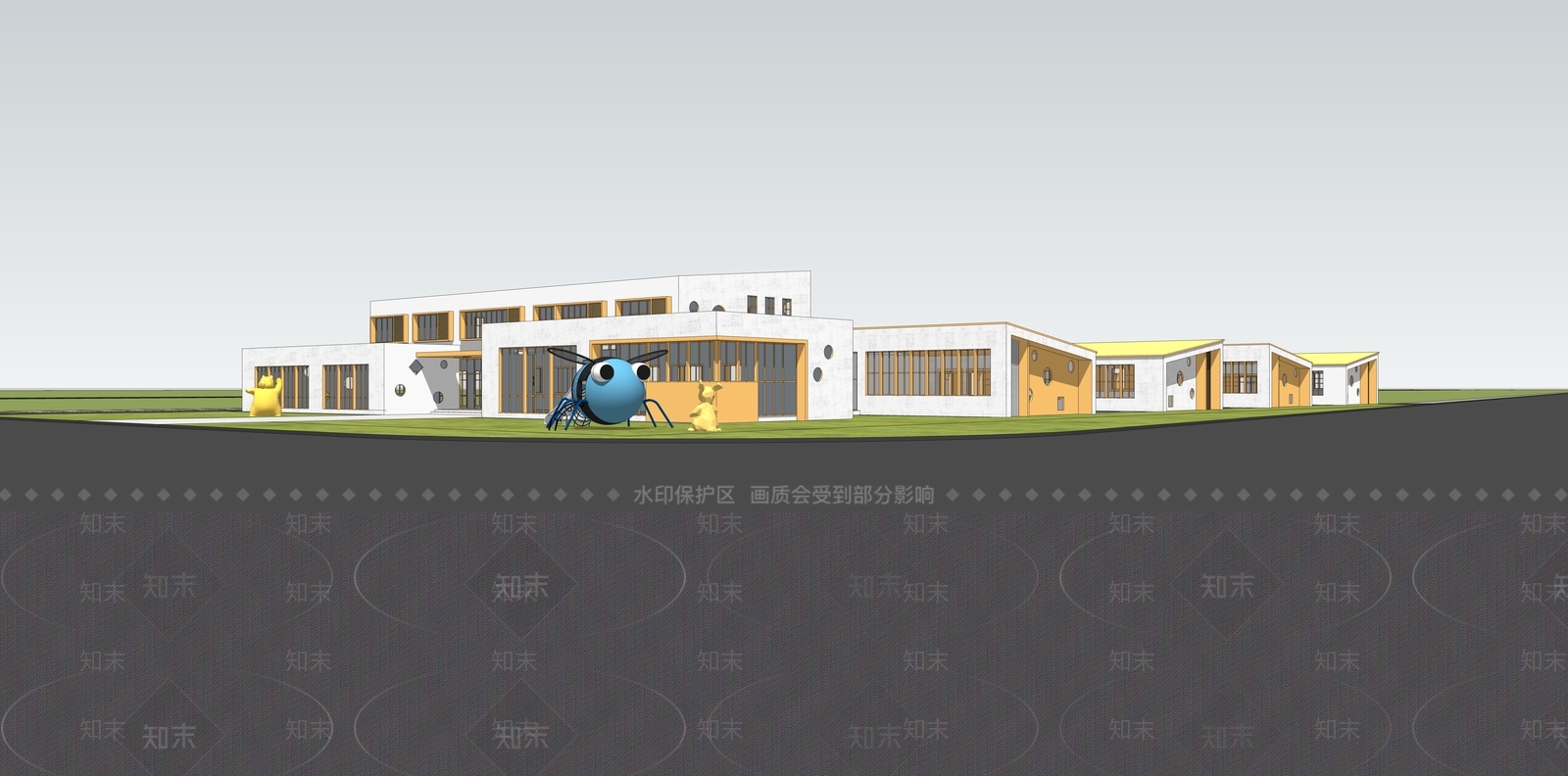 现代幼儿园SU模型下载【ID:1165762234】