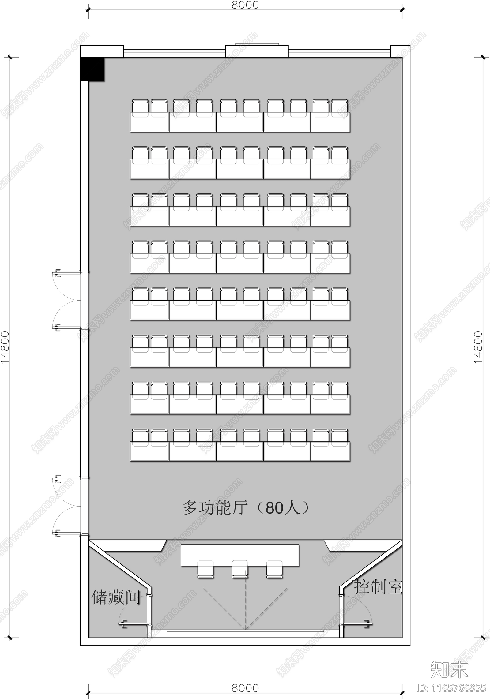 现代报告厅cad施工图下载【ID:1165766955】