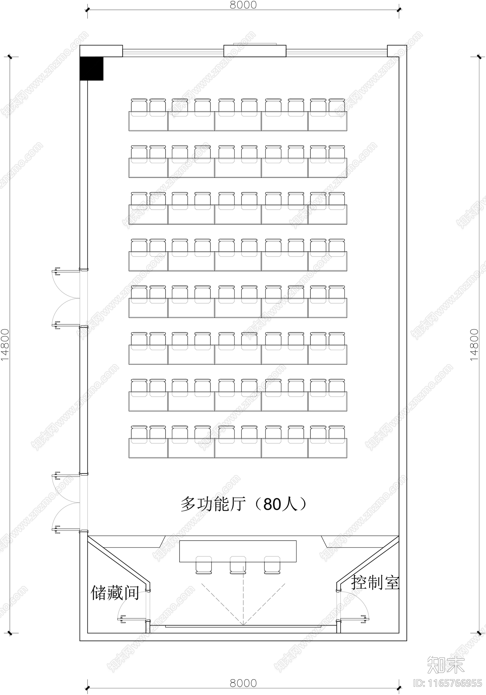 现代报告厅cad施工图下载【ID:1165766955】