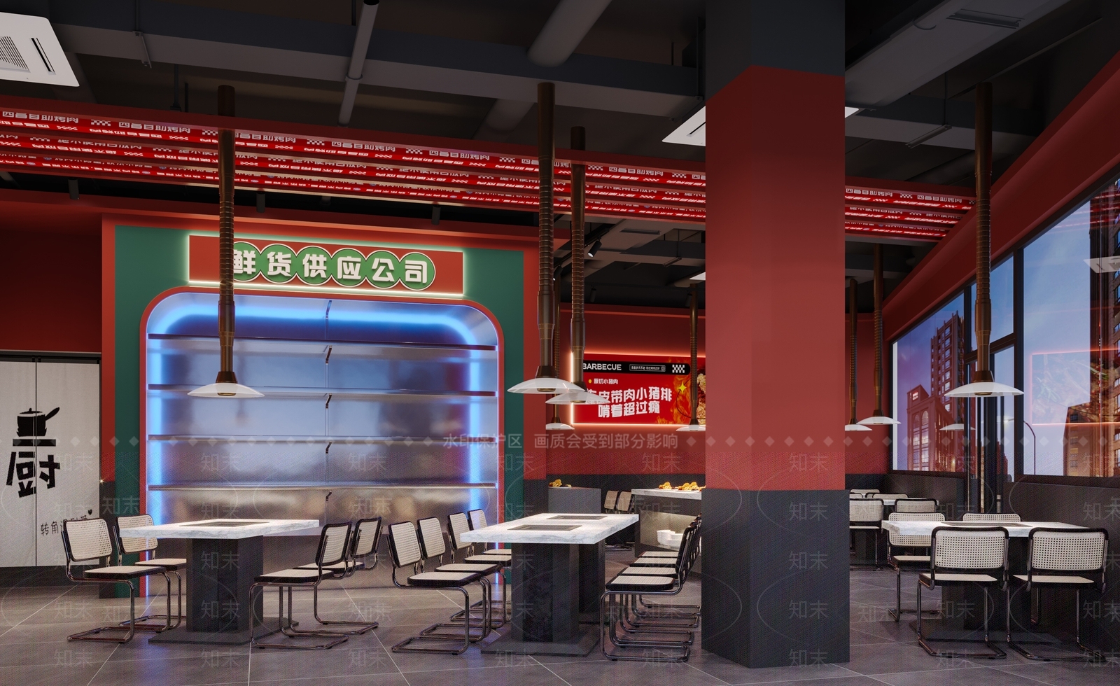 现代快餐店3D模型下载【ID:1214651178】