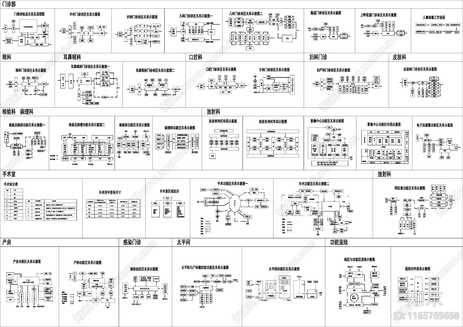 现代新中式医院建筑施工图下载【ID:1165769698】