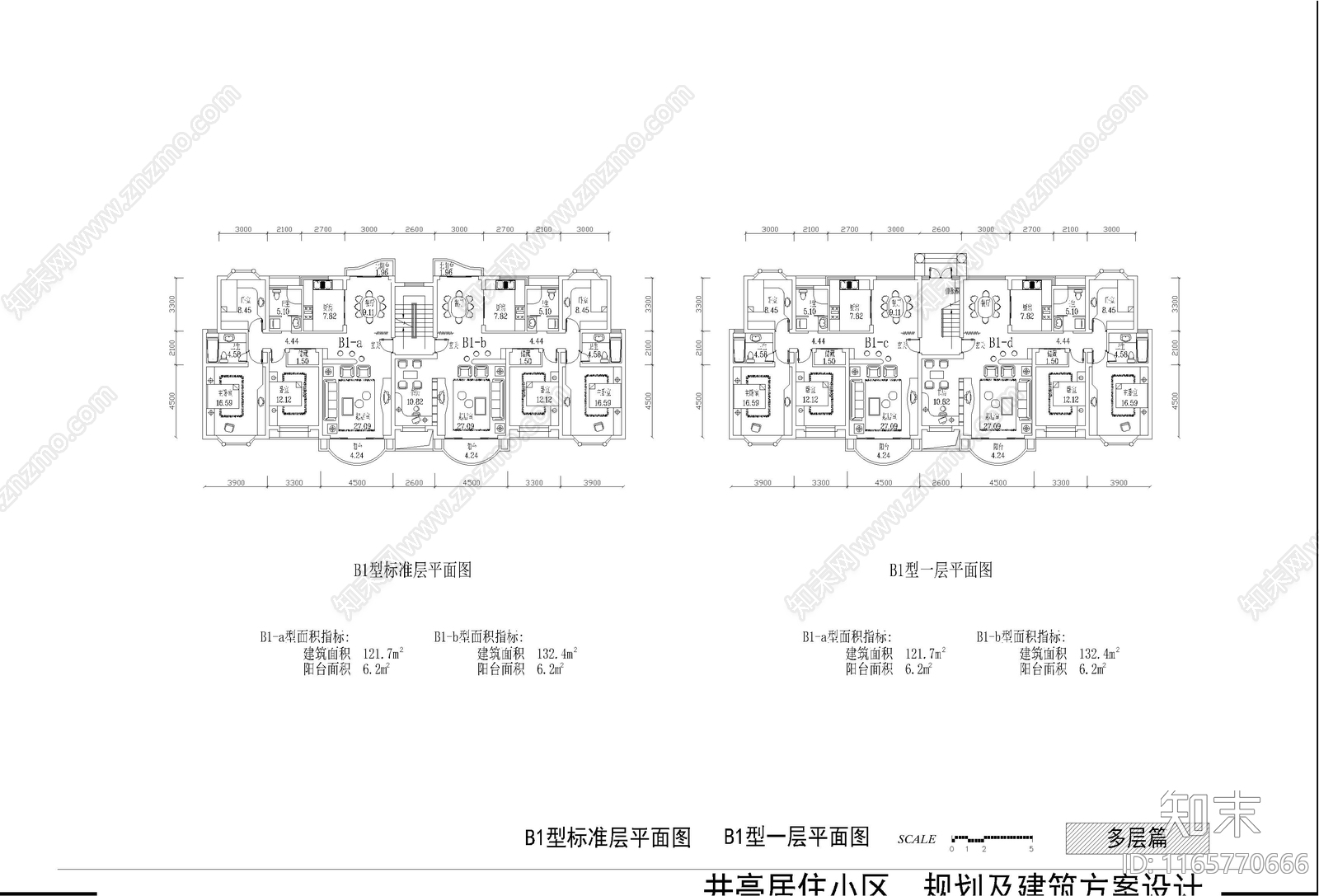 现代住宅楼建筑施工图下载【ID:1165770666】