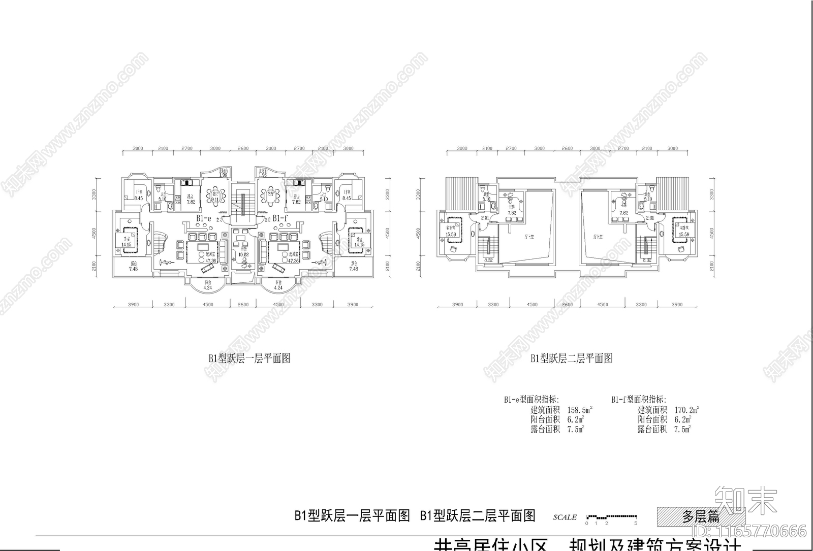 现代住宅楼建筑施工图下载【ID:1165770666】