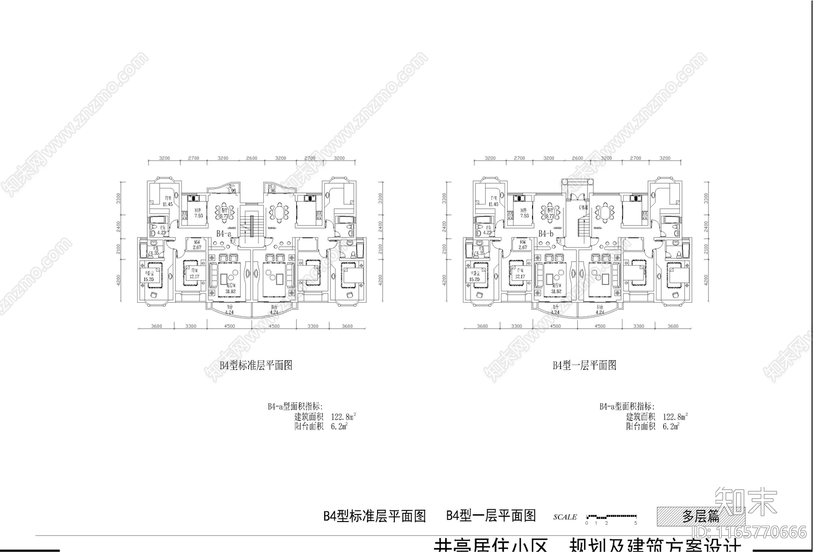 现代住宅楼建筑施工图下载【ID:1165770666】