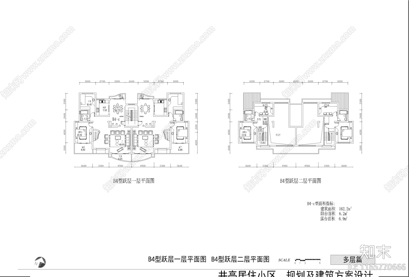 现代住宅楼建筑施工图下载【ID:1165770666】