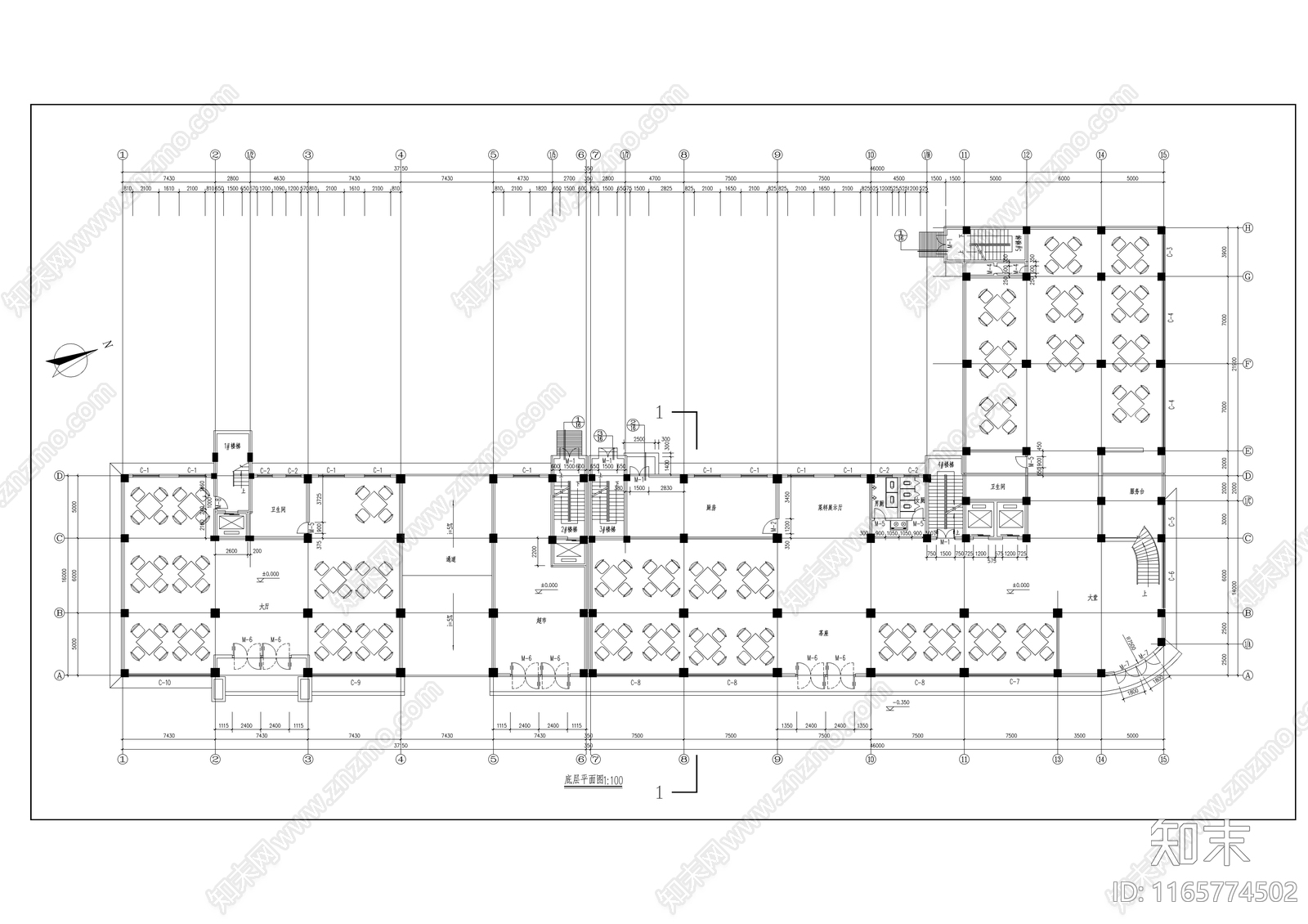 现代其他办公建筑cad施工图下载【ID:1165774502】