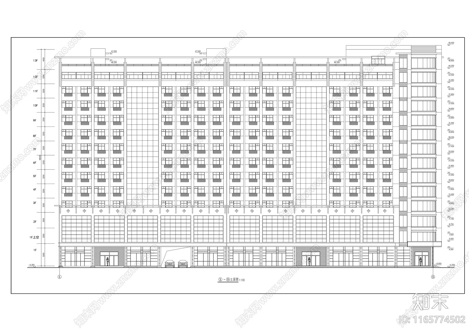 现代其他办公建筑cad施工图下载【ID:1165774502】