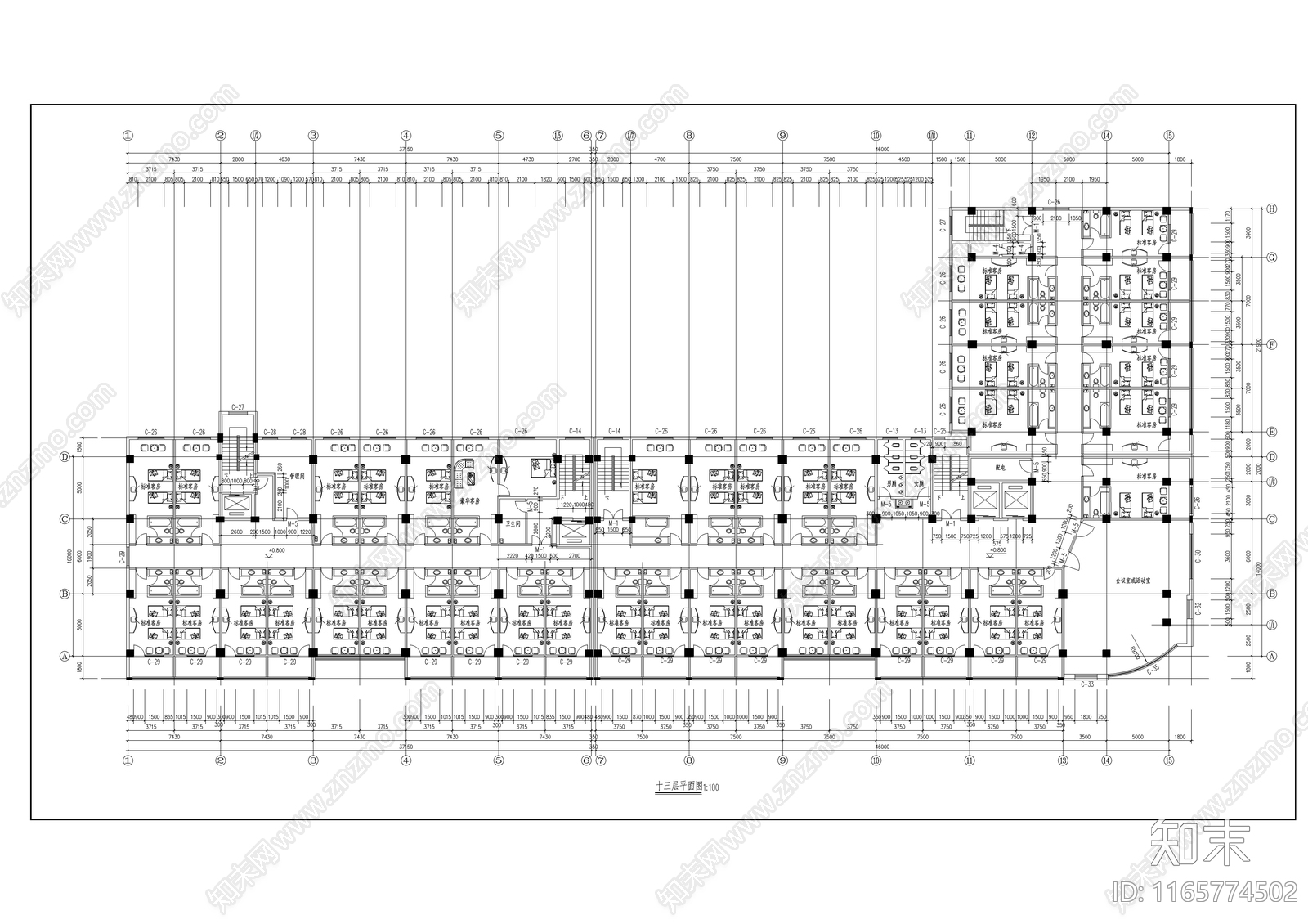 现代其他办公建筑cad施工图下载【ID:1165774502】