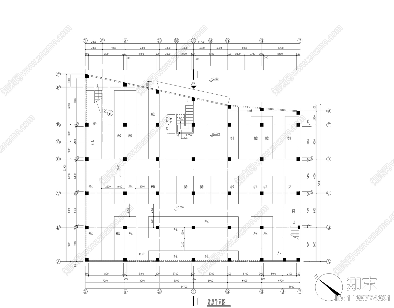 现代其他公共建筑cad施工图下载【ID:1165774681】