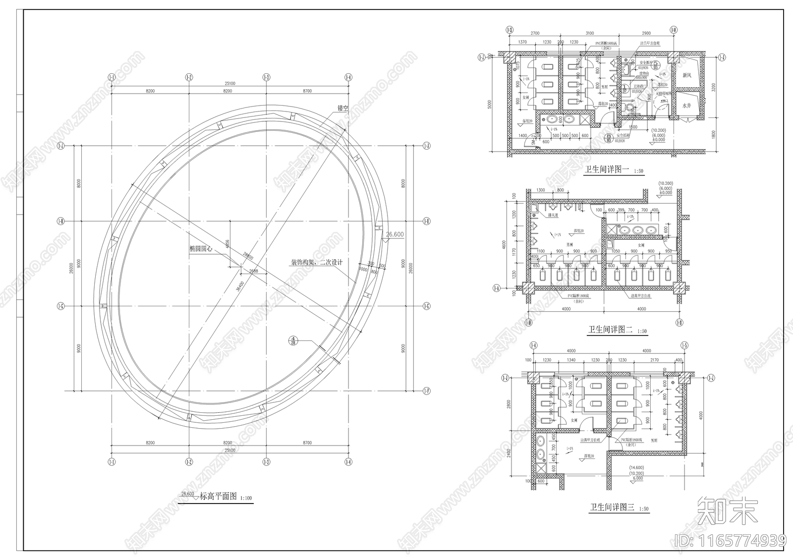 现代商业街cad施工图下载【ID:1165774939】