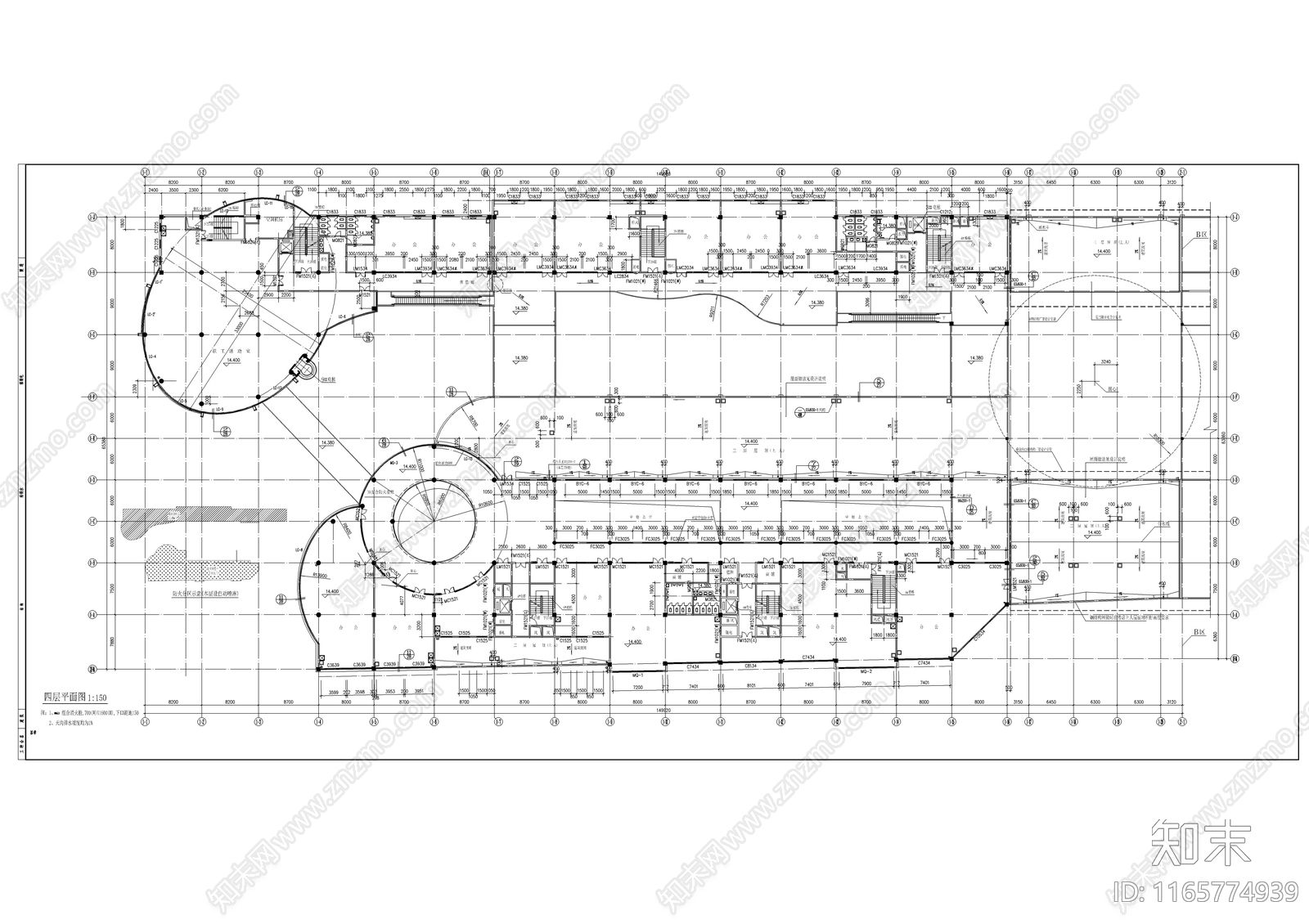 现代商业街cad施工图下载【ID:1165774939】