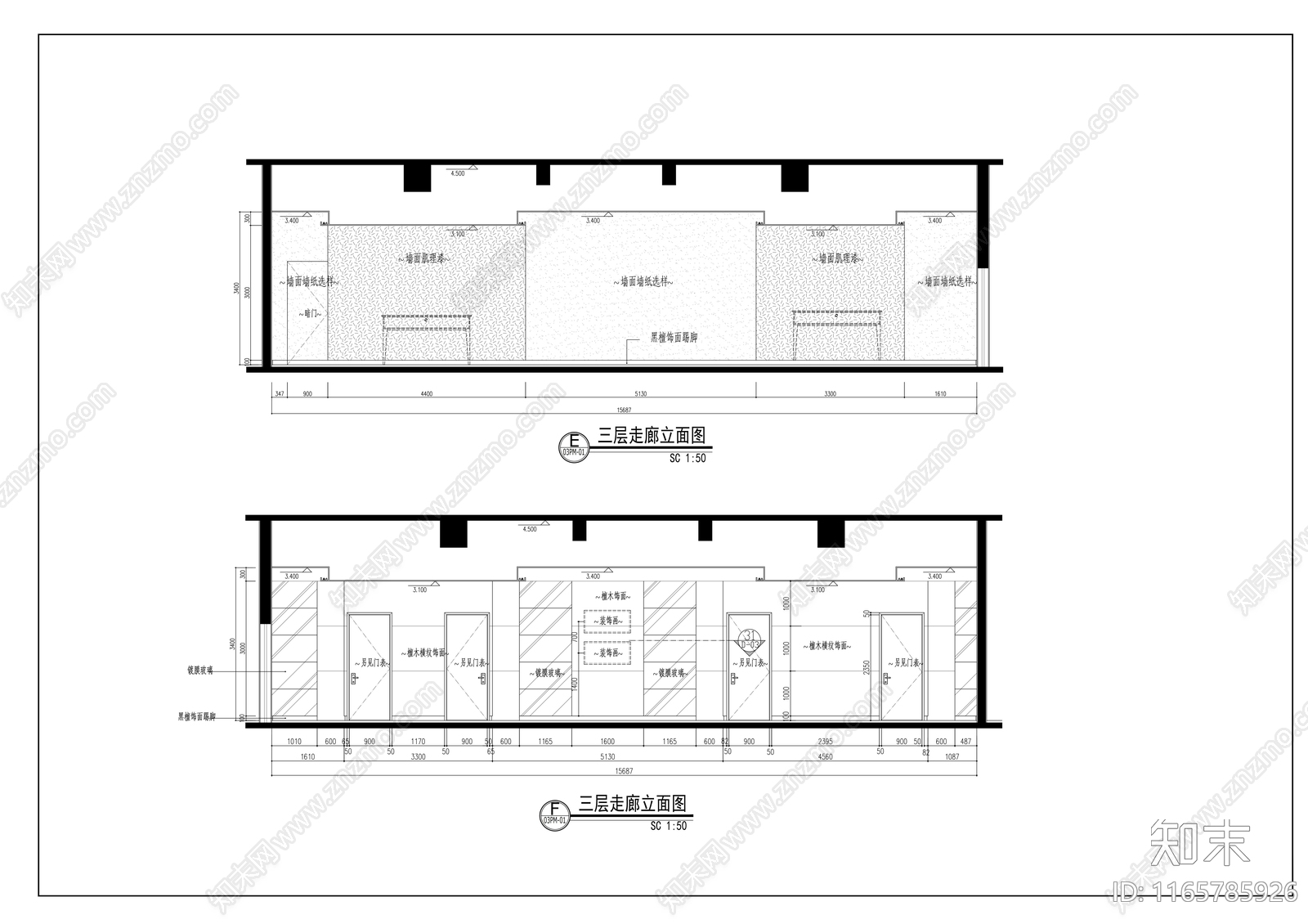 现代会所cad施工图下载【ID:1165785926】