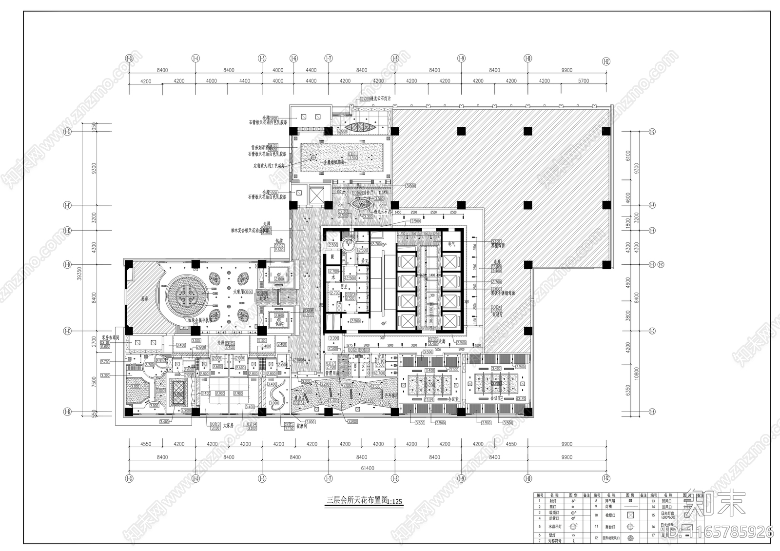 现代会所cad施工图下载【ID:1165785926】