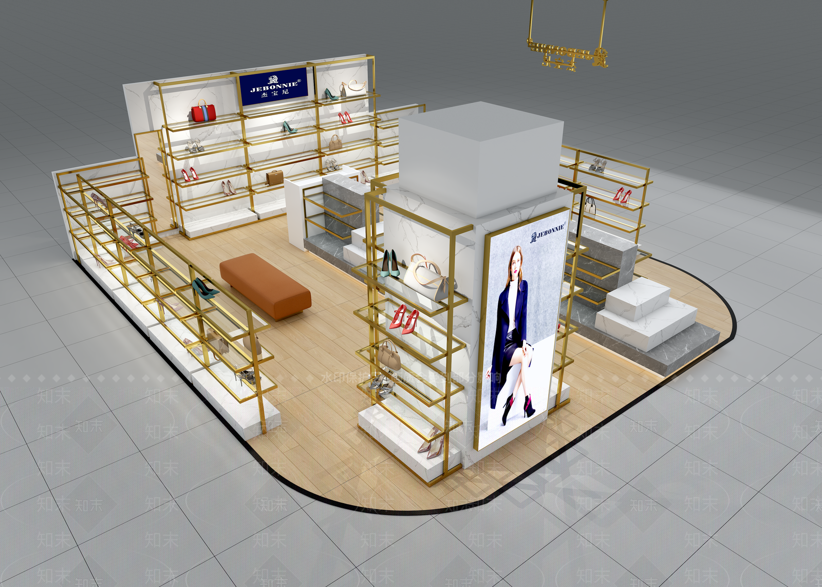 现代轻奢服装店3D模型下载【ID:1165786419】