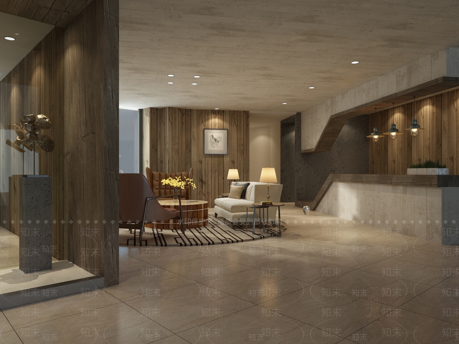现代咖啡厅3D模型下载【ID:1165789763】