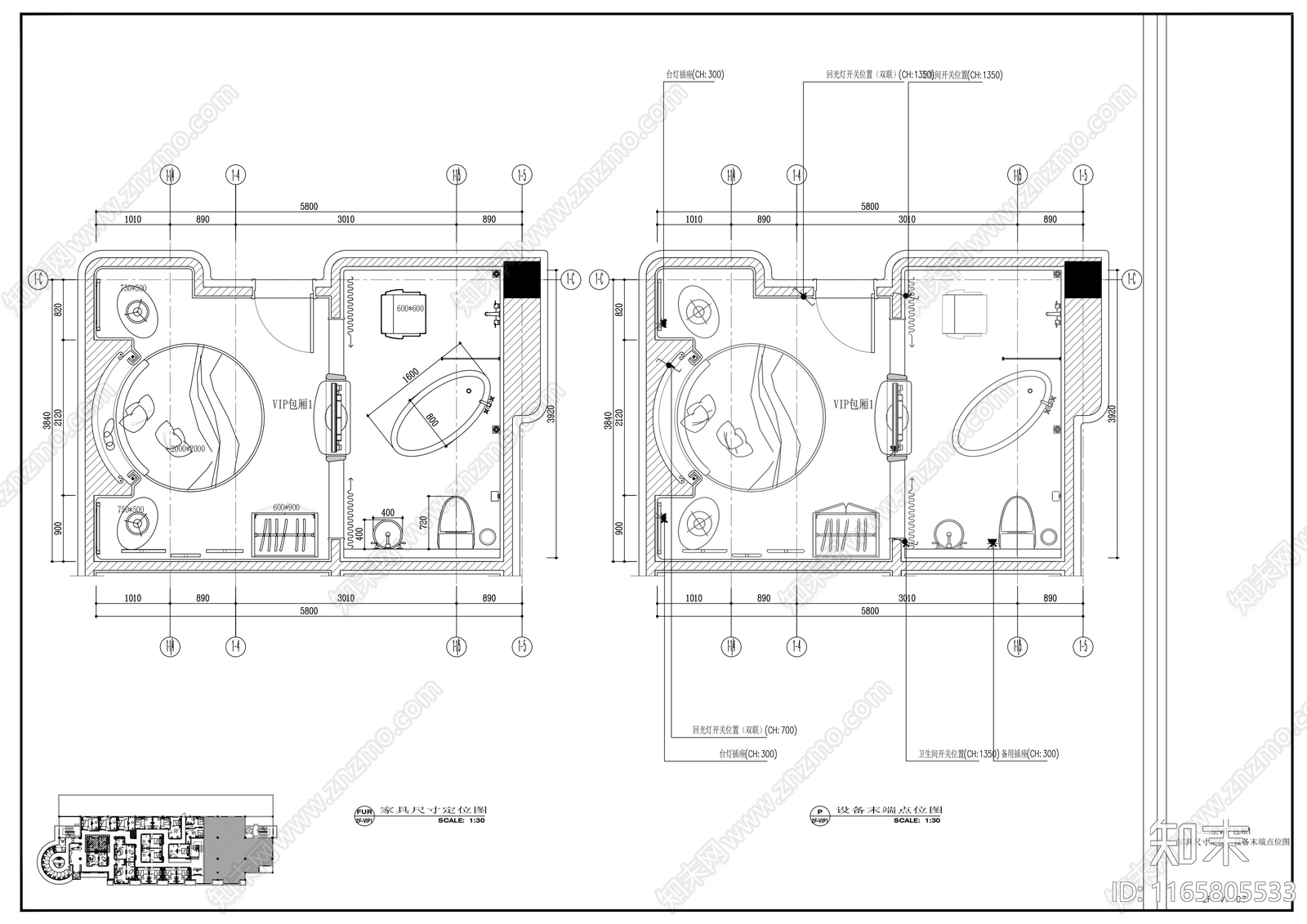 现代会所cad施工图下载【ID:1165805533】