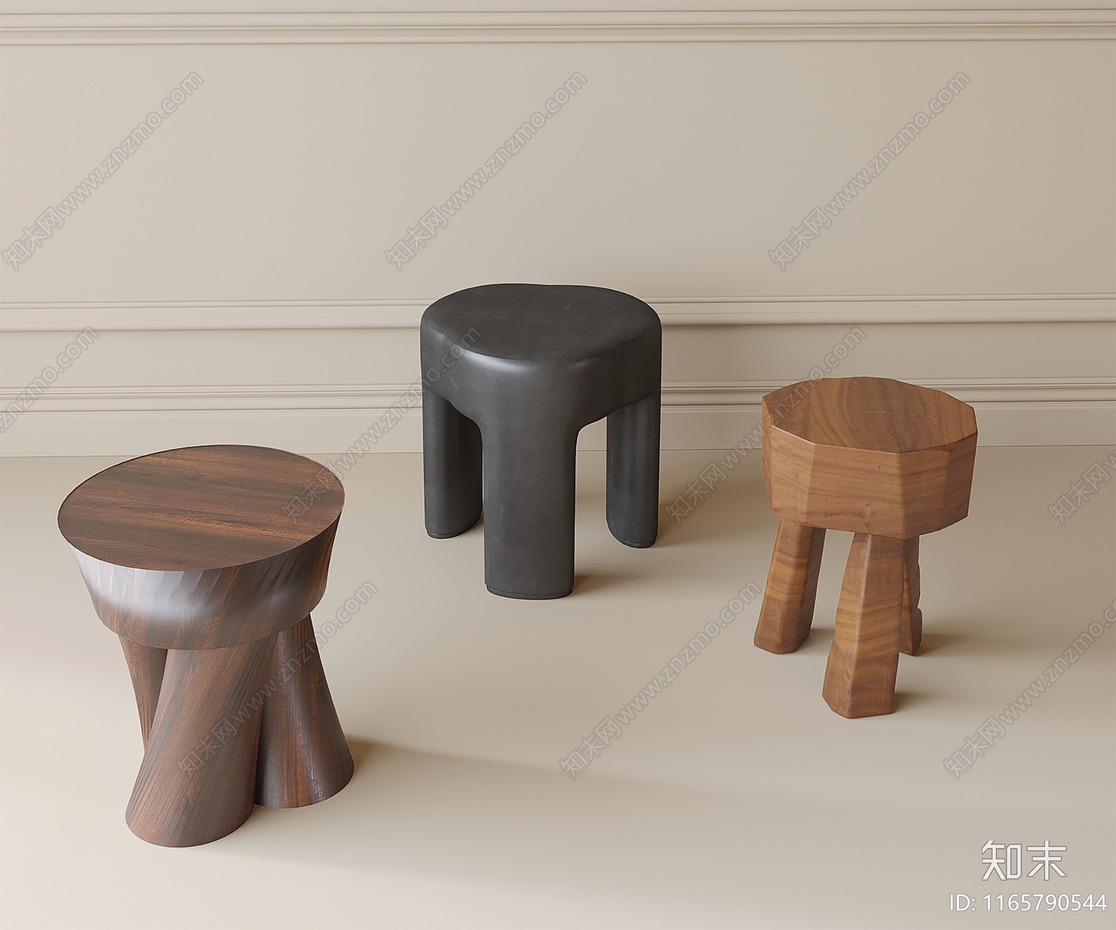 现代其他凳子3D模型下载【ID:1165790544】