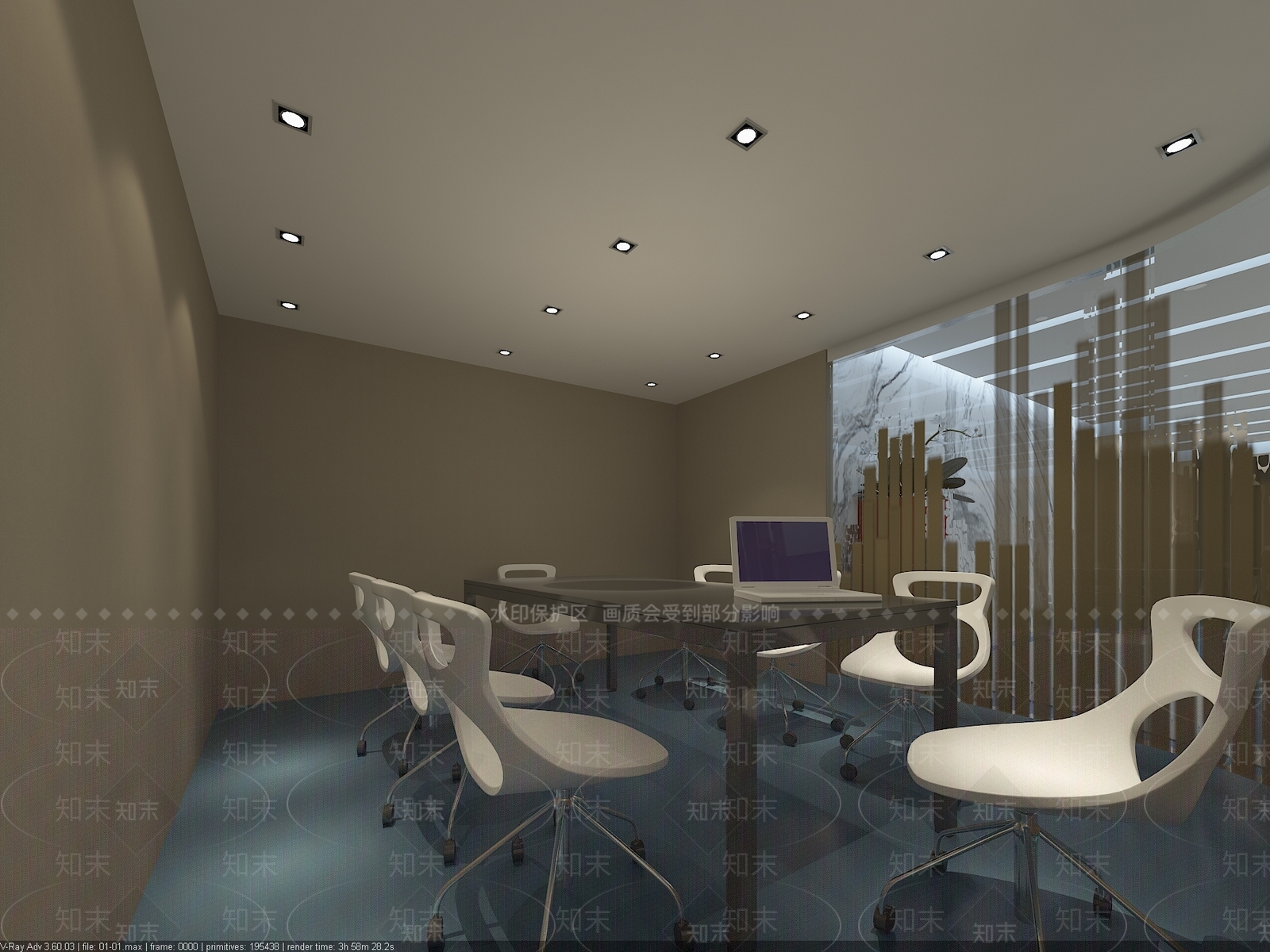 现代会议室3D模型下载【ID:1165793835】