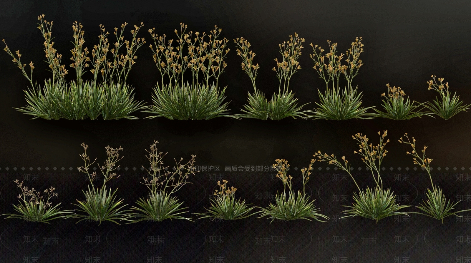 花草组合3D模型下载【ID:1165794902】