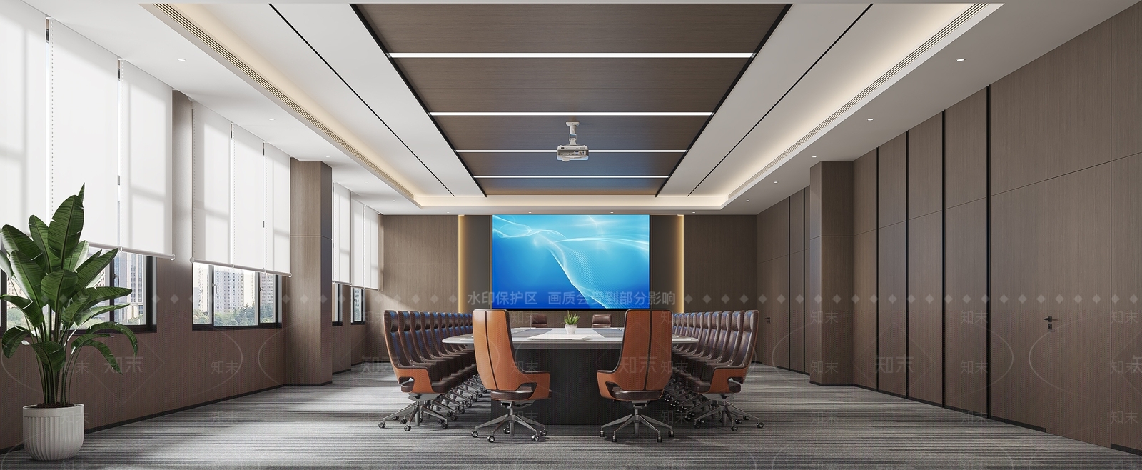 现代会议室3D模型下载【ID:1165795338】