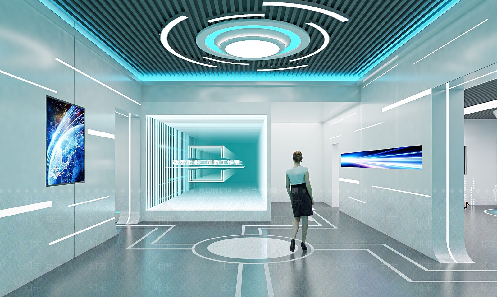 现代科技展厅3D模型下载【ID:1214652159】