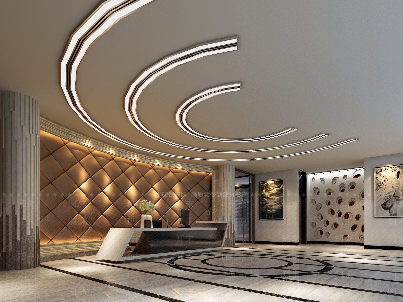 现代接待室3D模型下载【ID:1165796426】
