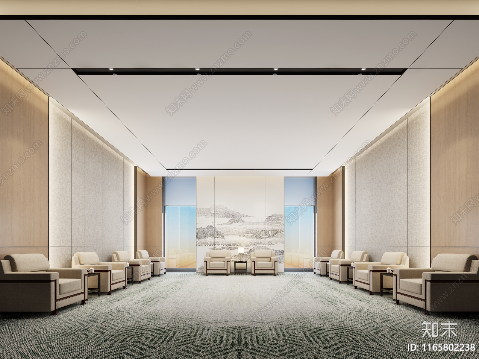 现代接待室3D模型下载【ID:1165802238】_知末3d模型网